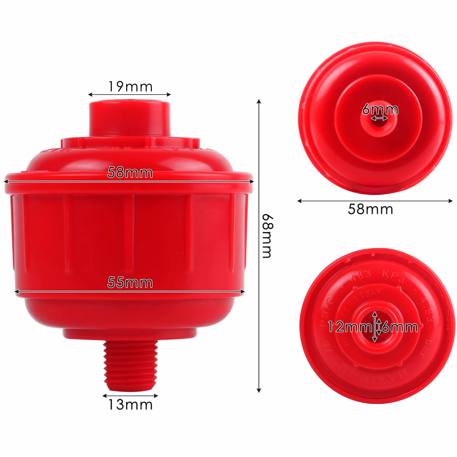 10 filtros de pistola de pulverización desechables filtros de pistola de pintura de 1/4 pulgadas, mini filtros de agua de aire para pistolas de pulverización y herramientas de aire