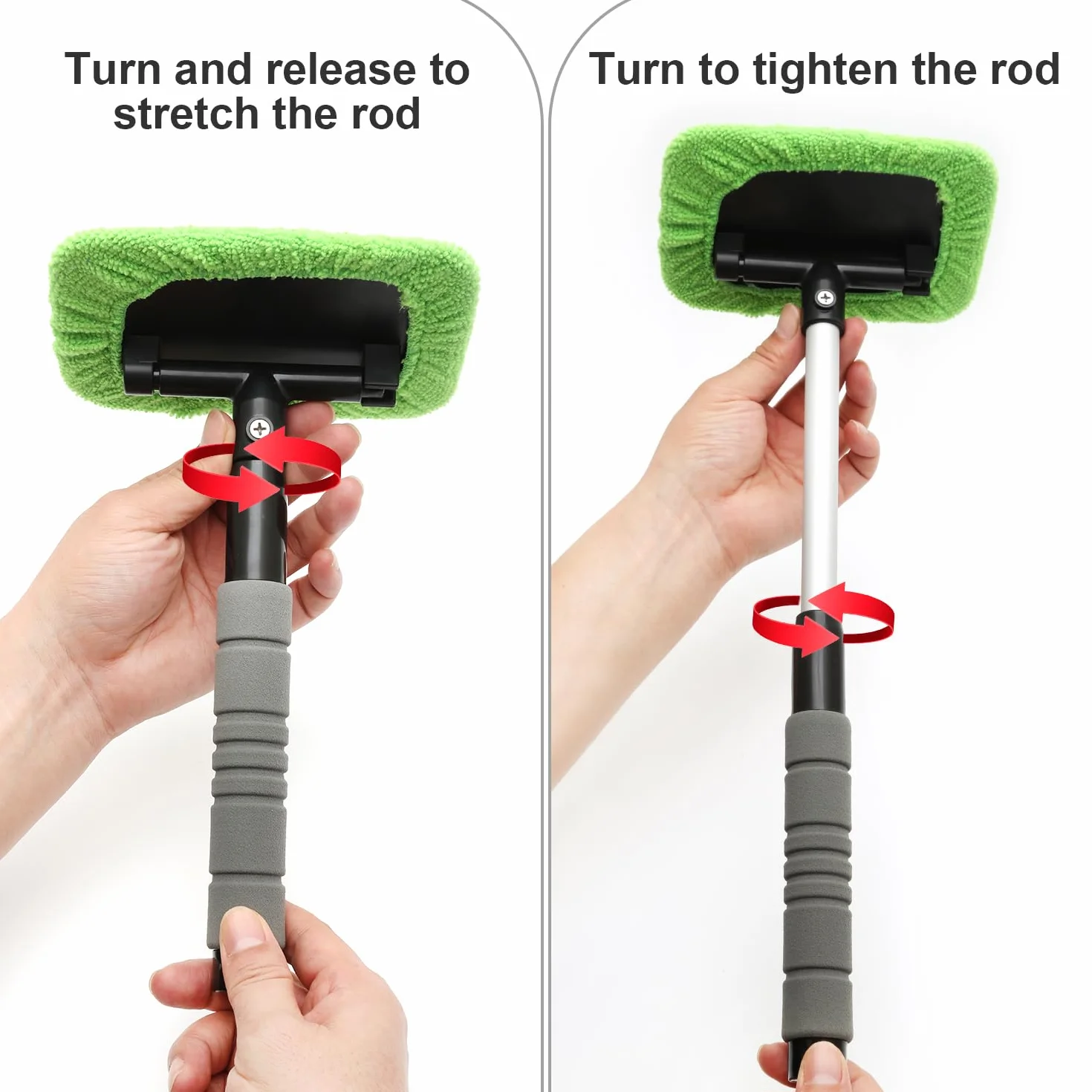 Juego de Limpiador Parabrisas Coche Retráctil y Limpiaparabrisas Retractable Espejo Retrovisor Coche, Limpiador Parabrisas Ventanas Coche Interior para Hogar y Exterior