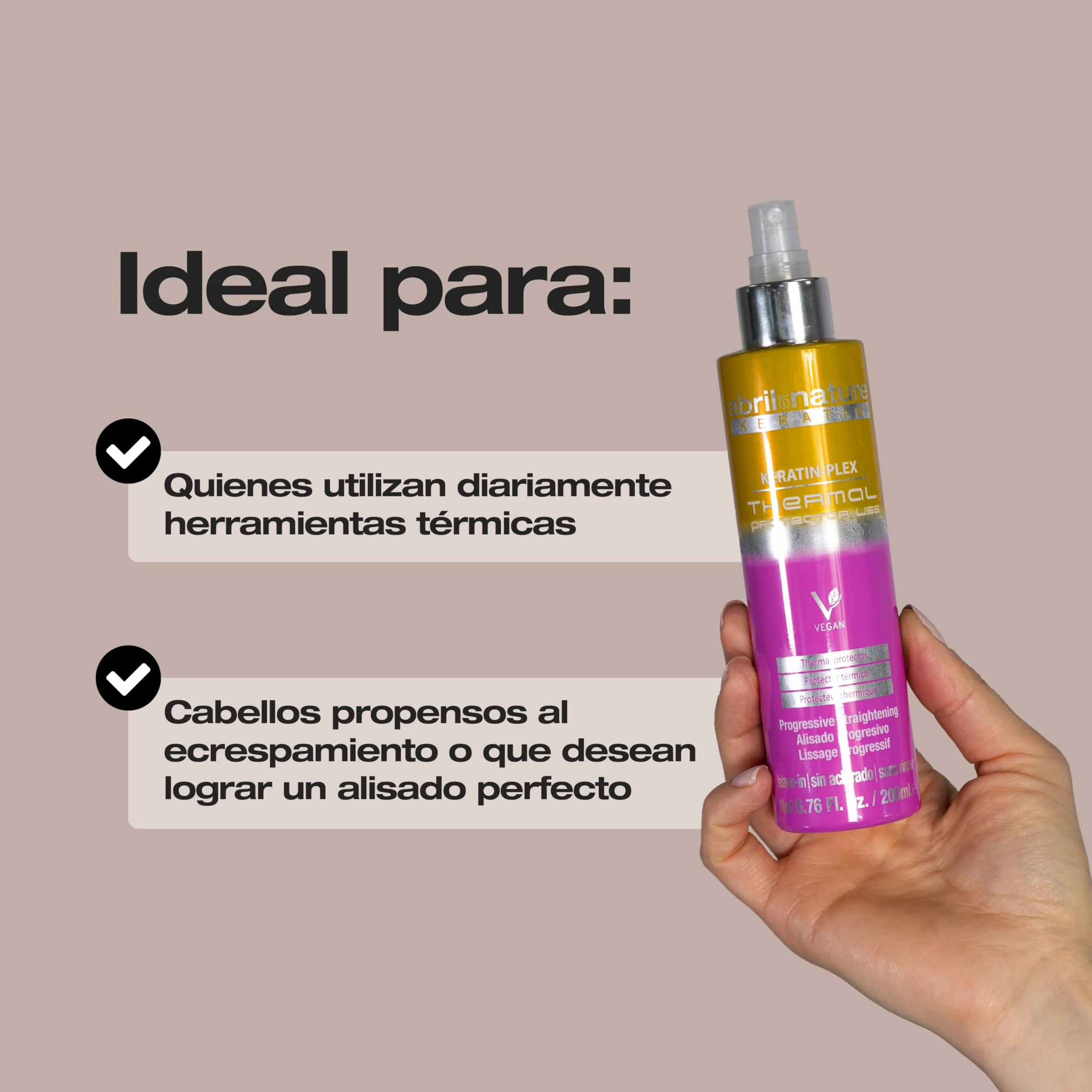 Abril et Nature Protector Térmico Reparador Keratin Liss Alisado Progresivo 200 ml