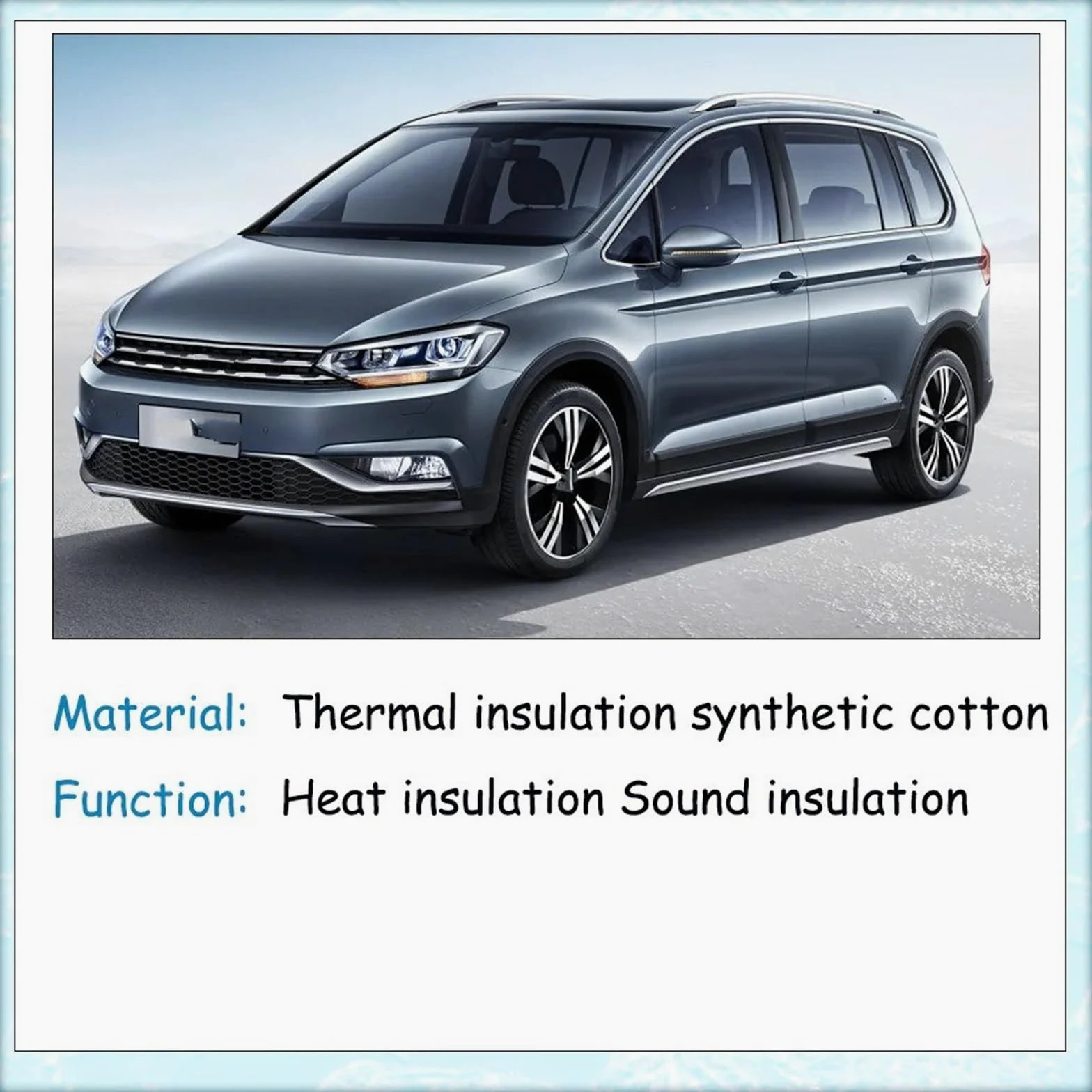Almohadilla Aislante Capó Delantero Para VW Para Touran 5T 2015 ~ 2025 2016 2017 Capó Coche Motor Linin Aislamiento Térmico Algodón Insonorizado Accesorios Cubierta Estera