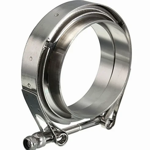 3,5 Pulgadas V-Band Abrazadera con Bridas Turbo Extractor Intercooler Abajo Tubería Inoxidable 89M