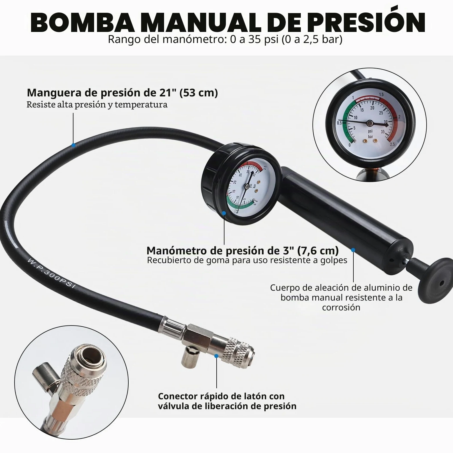 FreeTec 28 pzs Probador Presion Radiador, Universal Probador Presion Circuito Refrigeración, Kit Comprobador de Fugas Purgador Liquido Refrigerante, Herramientas Radiador Coche con Bomba Adaptador
