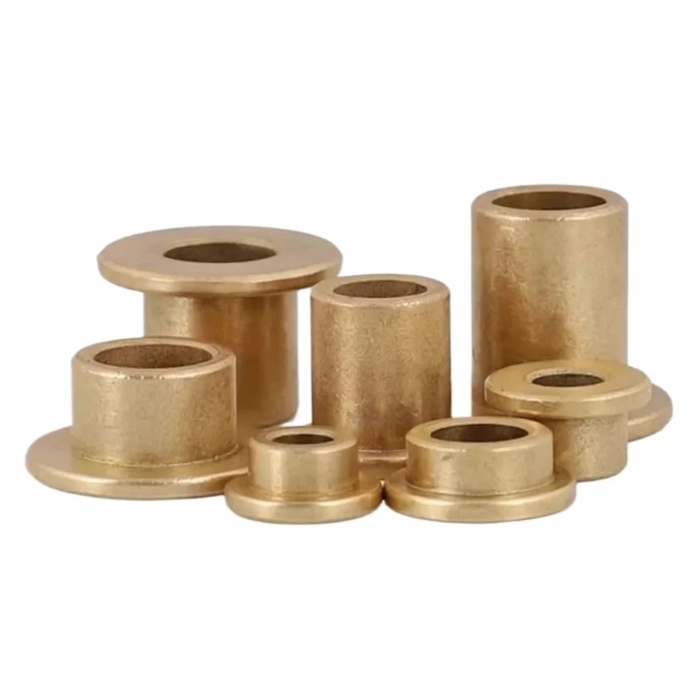 5 uds brida de latón rodamiento autolubricante polvo metalurgia aceite cobre casquillo guía ID 10mm 12mm 14mm 16mm(16x22x28(Base28x3))