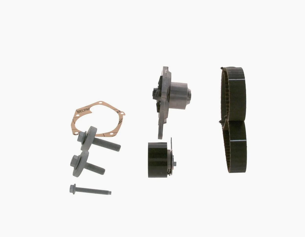 BOSCH 1 987 946 982 Bomba de agua + kit de correa de distribución Número de dientes: 123 27 mm Compatible con RENAULT GRAND Scénic 3 JZ0/1 Clio 3 Hatchback BR0/1, CR0/1 Twingo 2 CN0, NISSAN