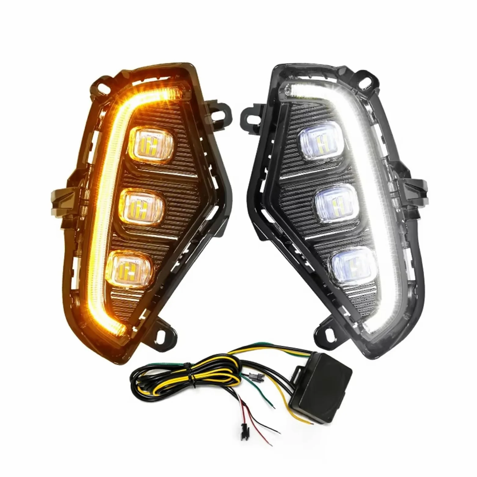 Genérico Para Toyota Para RAV4 2019-2021: Luces Diurnas LED DRL Antiniebla Intermitentes Faros Antiniebla