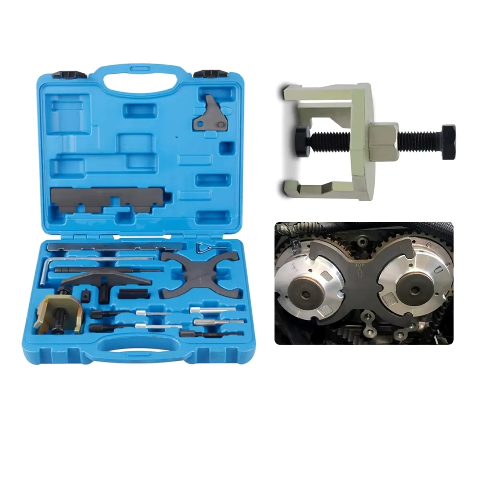 Juego De Herramientas De Ajuste De Árbol De Levas Y Cigüeñal Del Motor Compatible Con Ford Para B-Max 1.4L Duratec-16V 2015 Para C-Max 1.5L Para EcoBoost Herramientas cronometraje