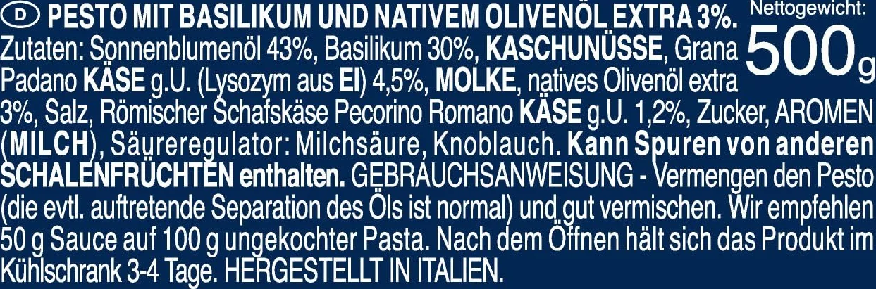 Barilla Pesto alla Genovese 6 x 500 g