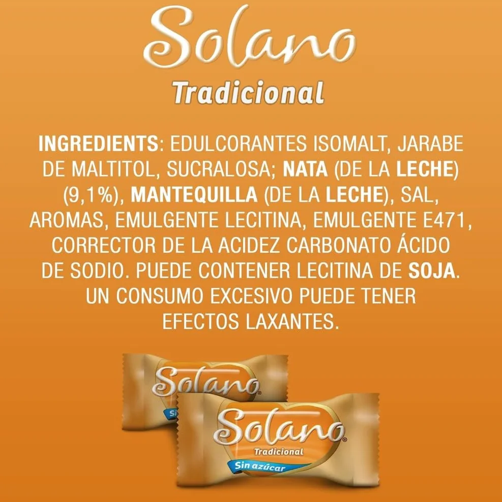 Solano Caramelo Cremoso Sabor Tradicional Sin Azúcar 1kg