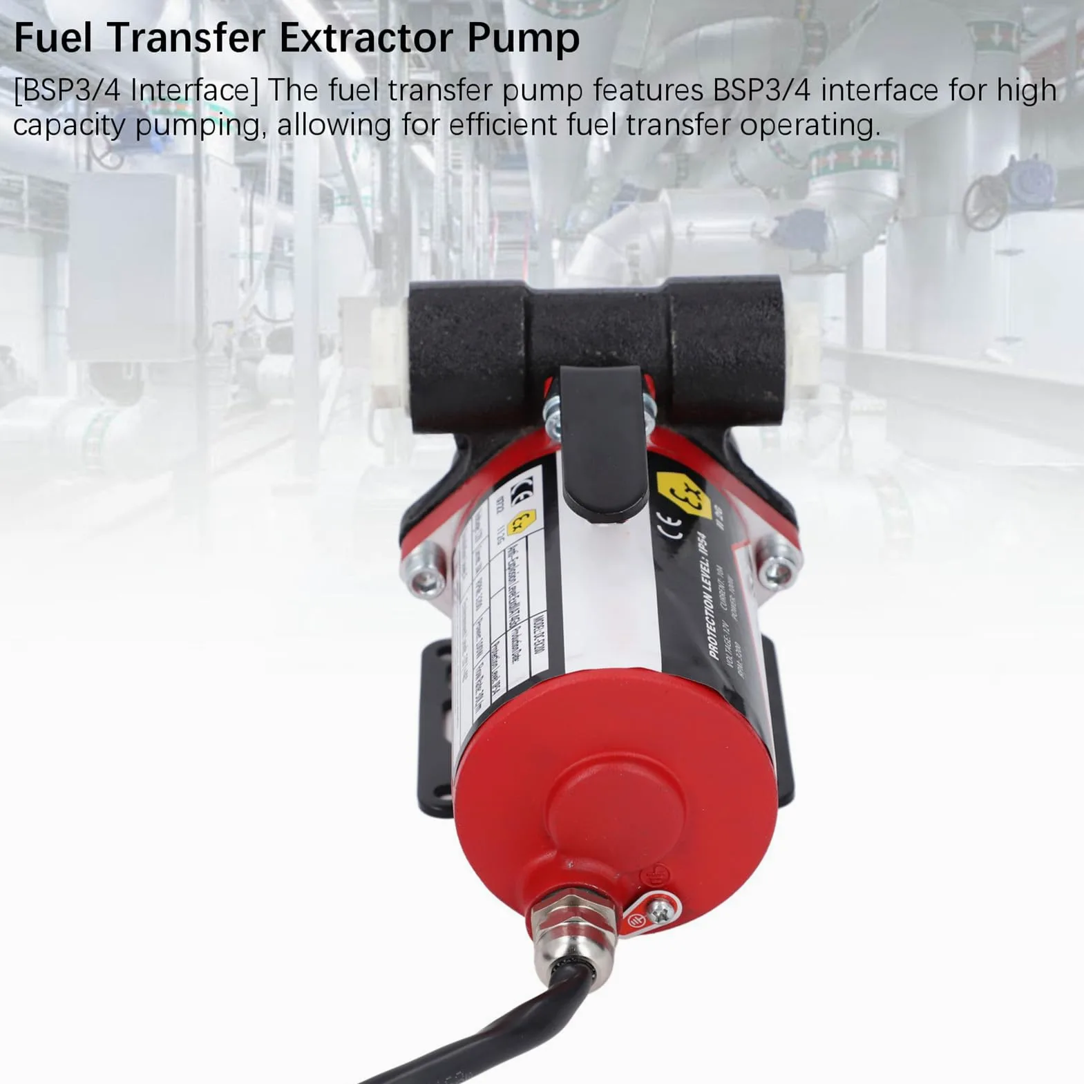 Syrisora Bomba de Gasolina de 12V, Bomba de Transferencia de Aceite de Auto Cebado, Bomba de Transferencia de Aceite de Autocuidado de Forma Silenciosa a Prueba de Explosión con