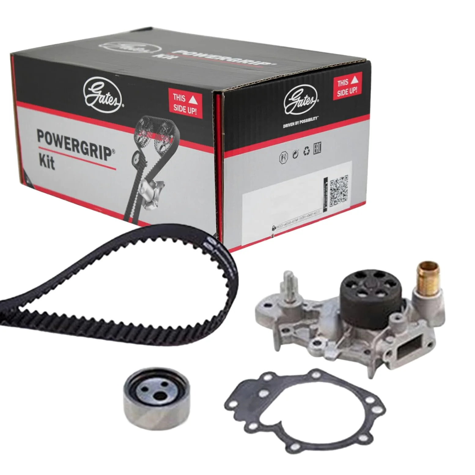 GATES KP25454XS Bomba de agua + kit de correa de distribución Número de dientes: 87 17 mm con bomba de agua Compatible con RENAULT Clio 2 Hatchback BB, CB Twingo 1 C06 Clio 1 B/C57, 5/357