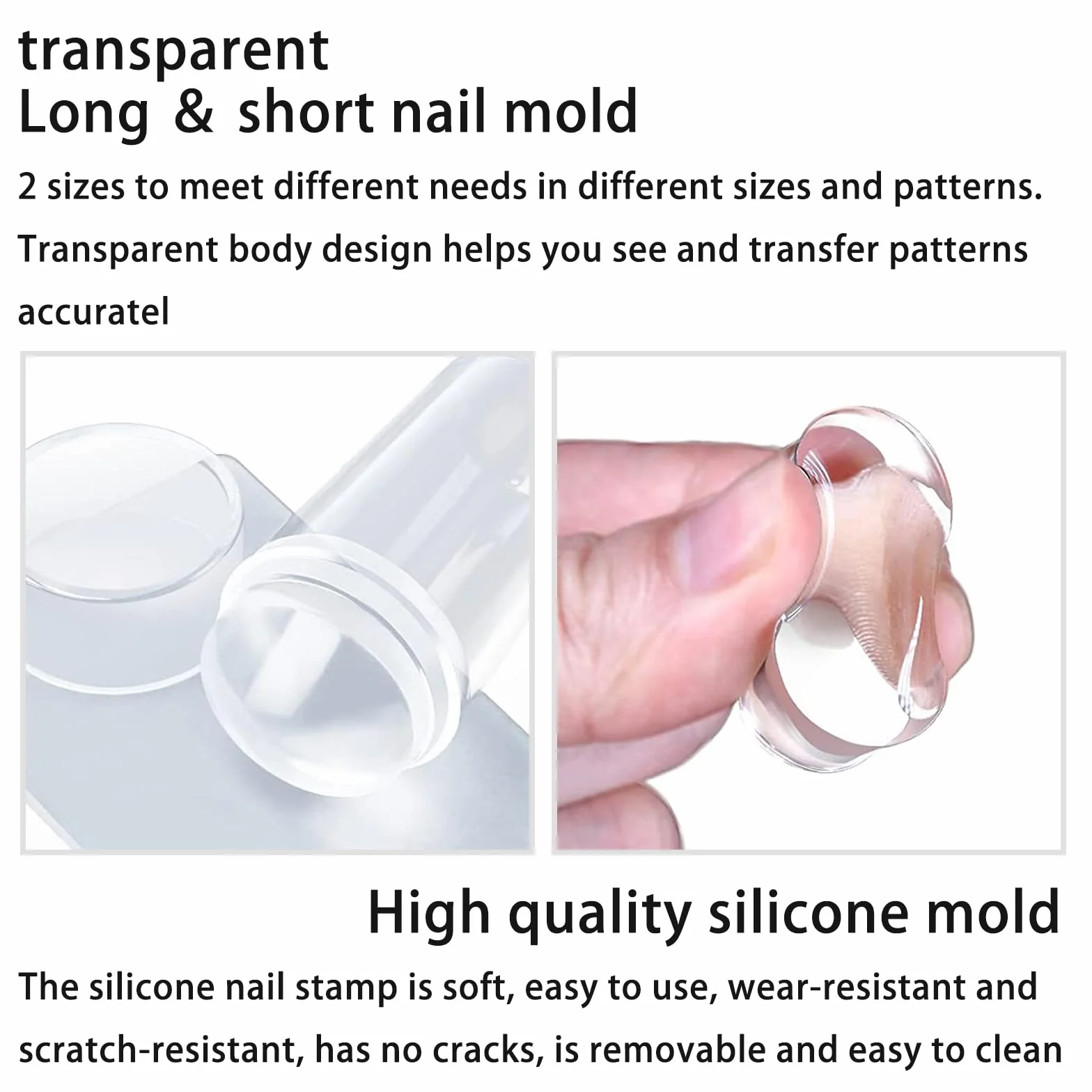 Nail Art Stamper,14 Pcs Placas Estampacion Uñas Nail Stamping Kit,Sellos De Silicona Transparente,Estampador Para Uñas Con Raspador