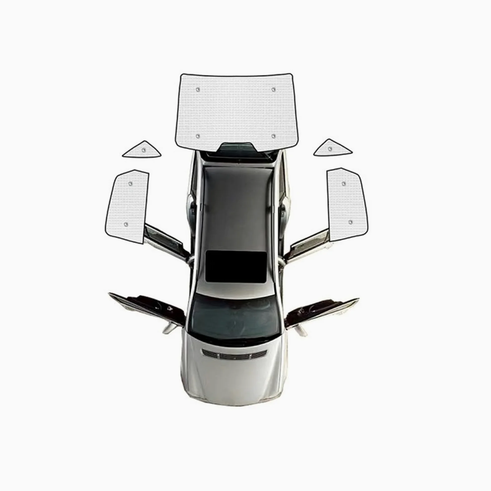 Parasol Coche Parasoles De Cobertura Completa Para Coche Para VW Para Jetta A7 MK7 Para Vento 2019 ~ 2023 Cubierta Reflectante Para Parabrisas Parasoles Parasol Ventana Coche ( Tamaño : Rear Windows 5