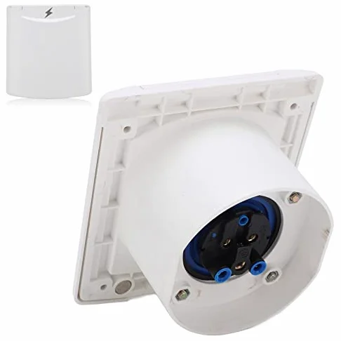 Entrada de Bloqueo Giratorio del Enchufe de Alimentación, Rv Shore Power ， Tomacorriente para RV Enchufe Externo Impermeable de 3 Clavijas Toma de Corriente Montaje Integrado 220V-250V 16a(blanco)
