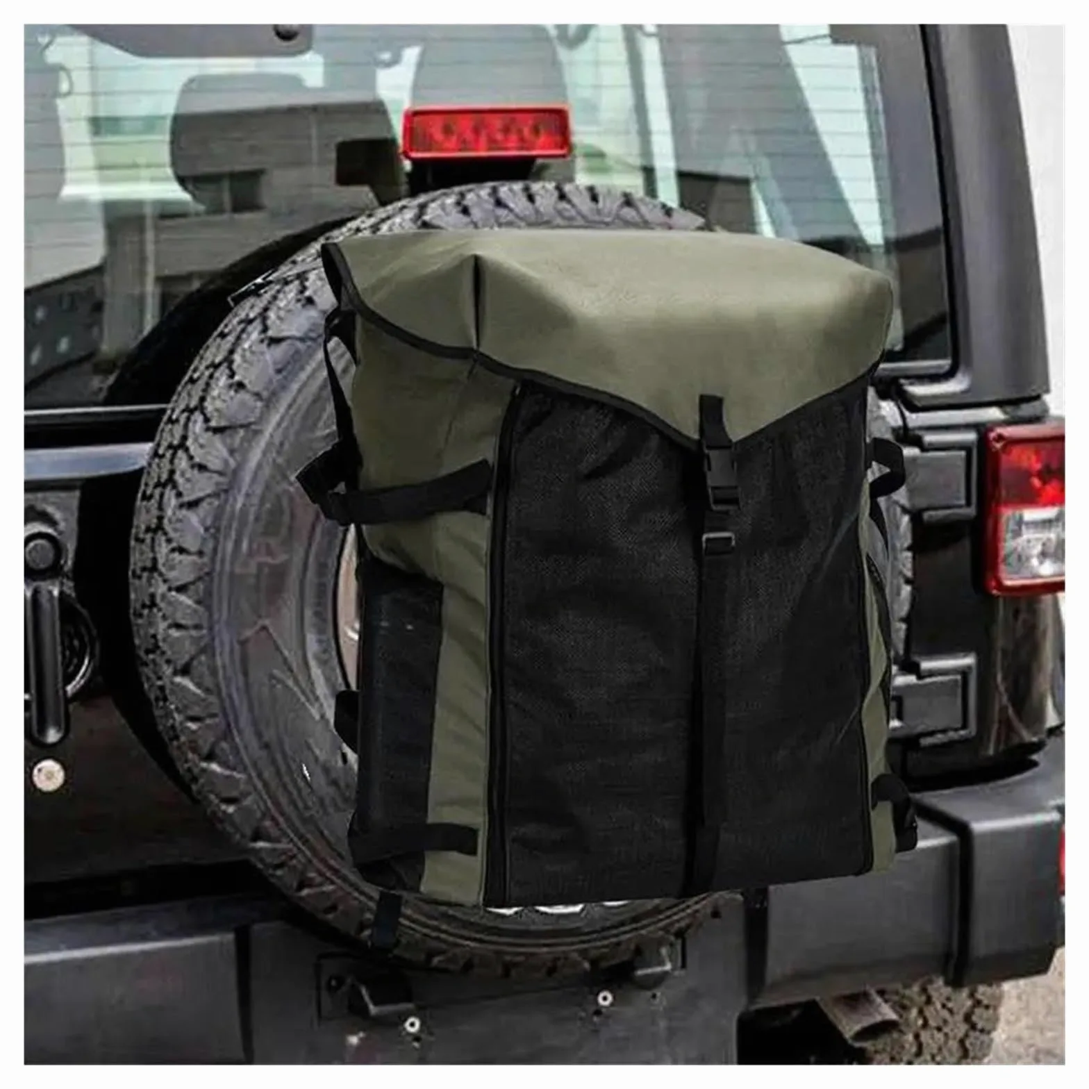 Redes de almacenaje para Coche Bolsa Basura Almacenar Neumáticos Repuesto Gran Capacidad Recuperación Todoterreno Equipo Acampada con Correas Ajustables Universal para Jeeps Y SUV Red para Maletero