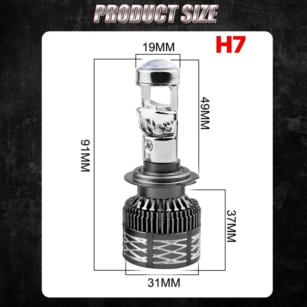 Bombilla LED for proyector H4 H7 H11 HB3 9005 9006 HB4, faro delantero de coche CANbus de alta potencia 6000 K, luz antiniebla for coche/moto, 12 V, LHD(6000K WHITE_H4/9003/HB2)