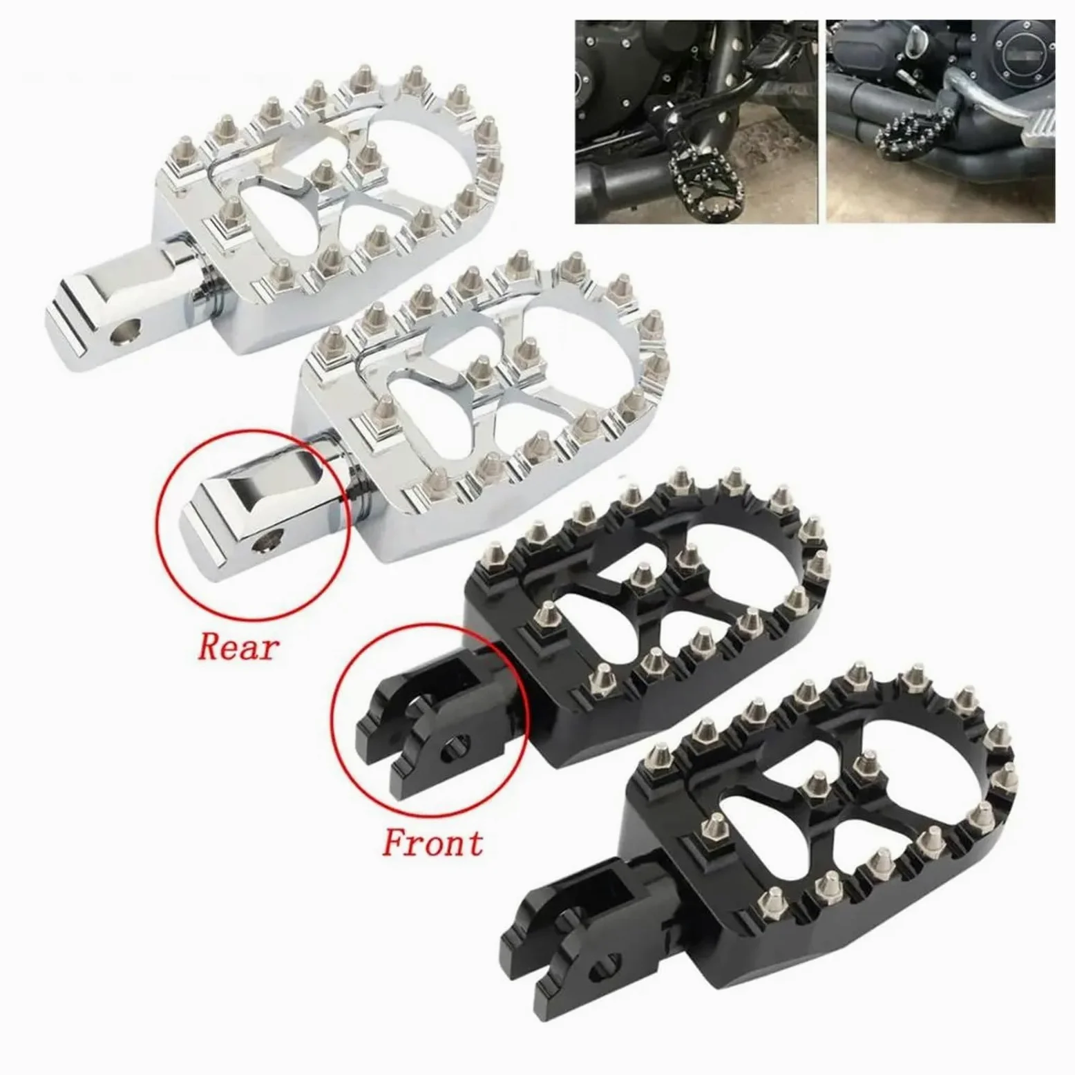 Juego Estriberas para Touring para Street Glide para Dyna Low Rider para Softail para Pedales Fatboy MX Clavijas Palanca Cambios para Motocicleta Reposapiés De Motocicleta(F Set)