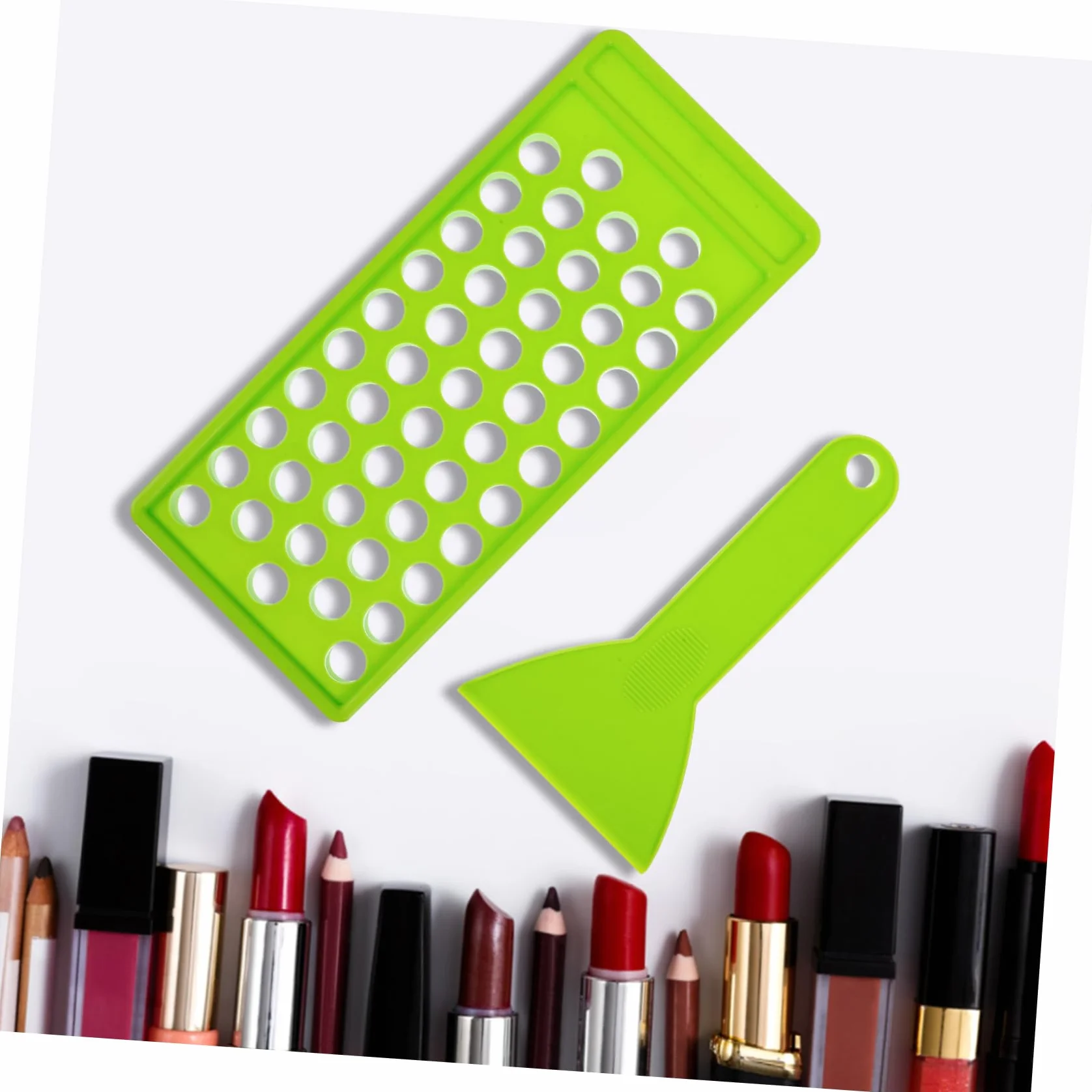 Kit para Hacer Bálsamos Labiales DIY con Bandeja de 50 Agujeros y Espátula