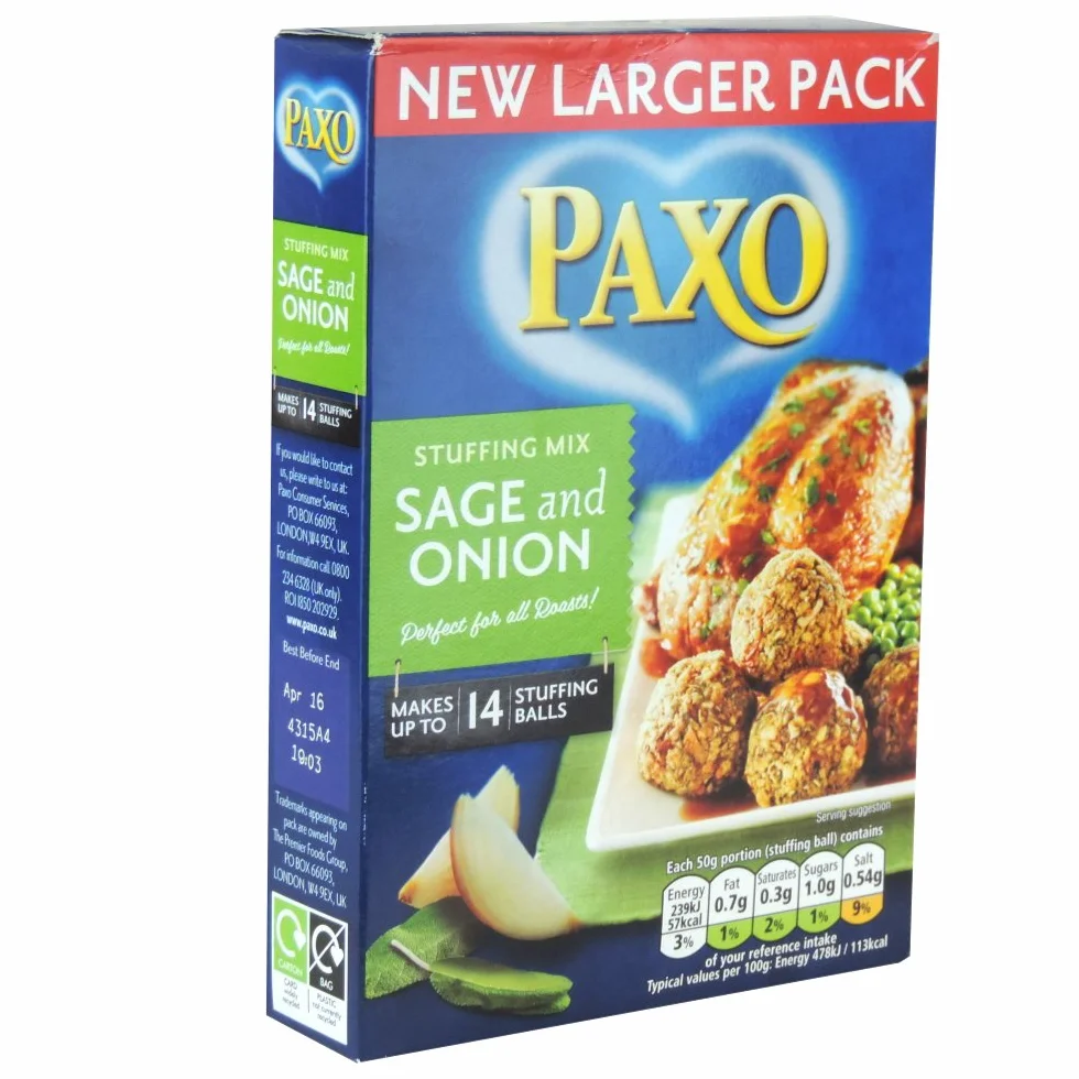 Paxo Stuffing Mix Sage & Onion 190g