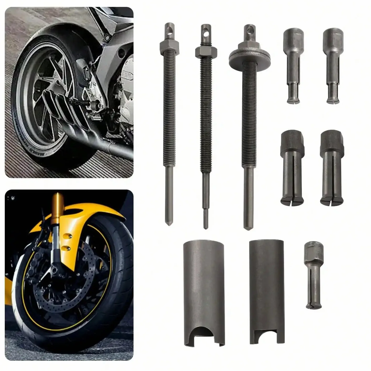 Extractor de Volante Motor Extractores de cojinetes internos de Motocicleta, Kit de Herramientas de extracción de cojinetes de 9-30mm, 8 Uds.