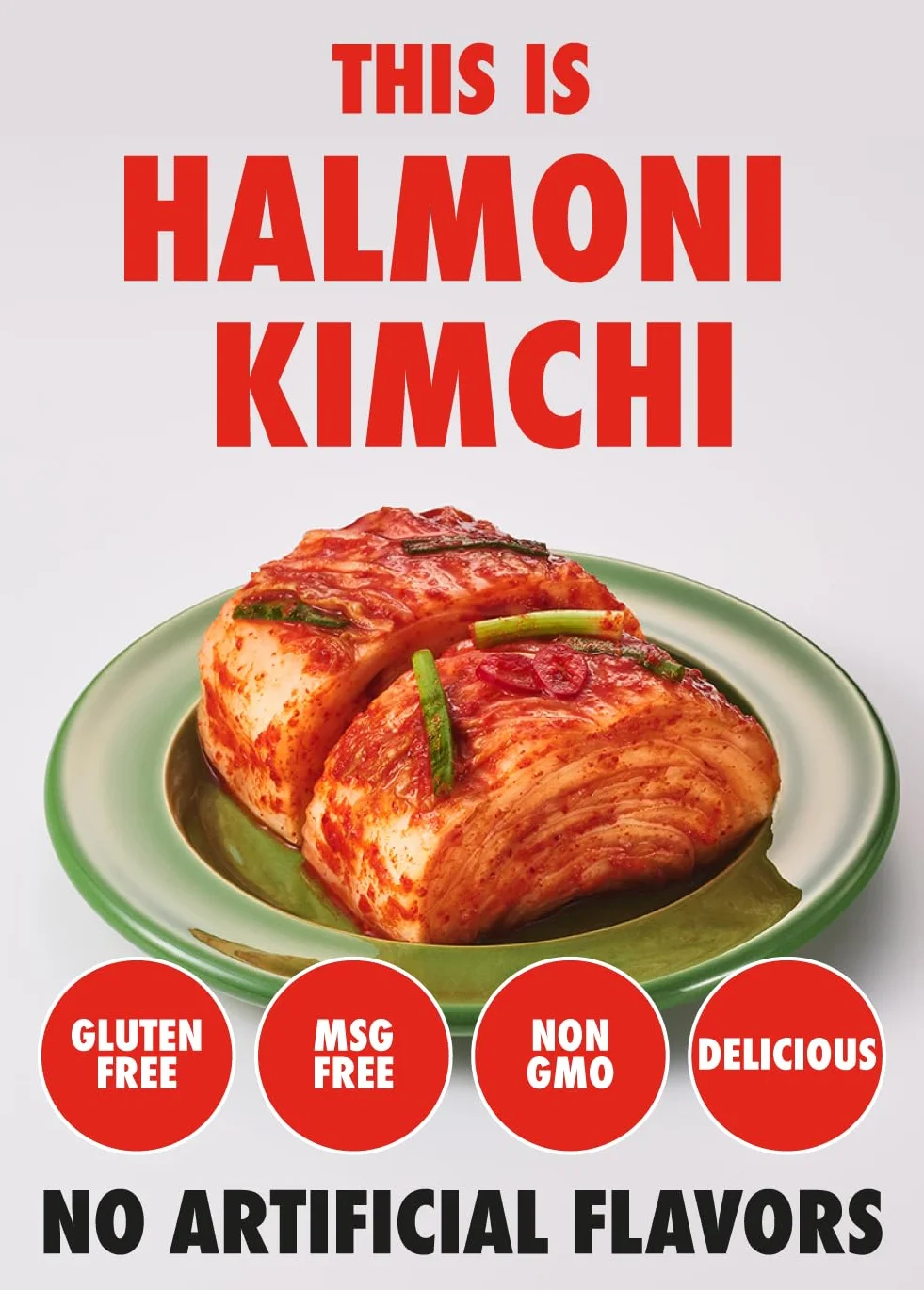 Halmoni Kimchi Coreano Fermentado 160g x 12 – Kimchi en Lata Sin MSG, Repollo Napa Picante