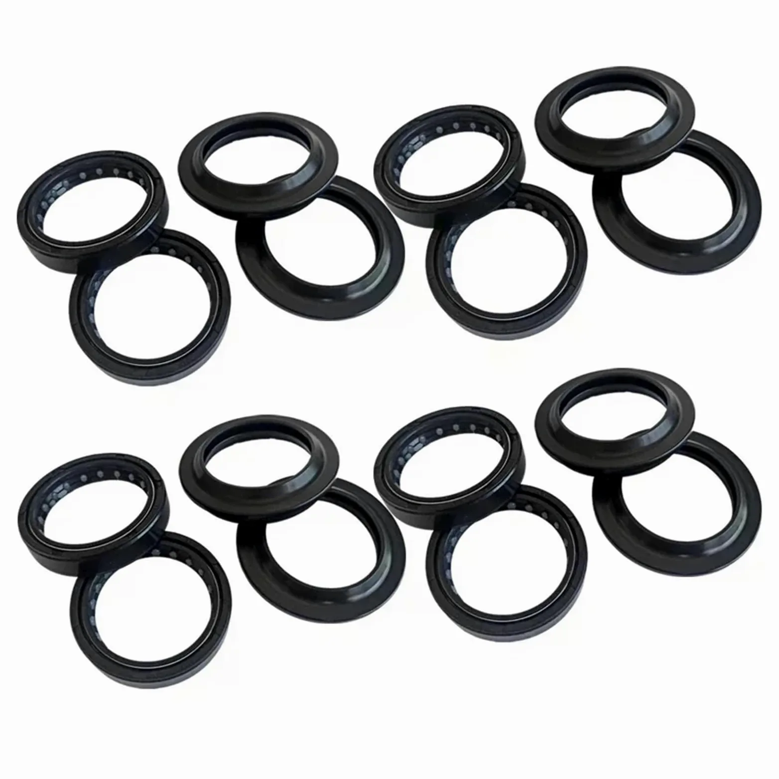 Retenedores de sello de aceite y polvo for eje de amortiguador de horquilla delantera de 43 x 55 x 11 43 55 for HARD BALL 1737 KINGPIN 1737 MAGNUM(8pc Seal 8pc Cover)