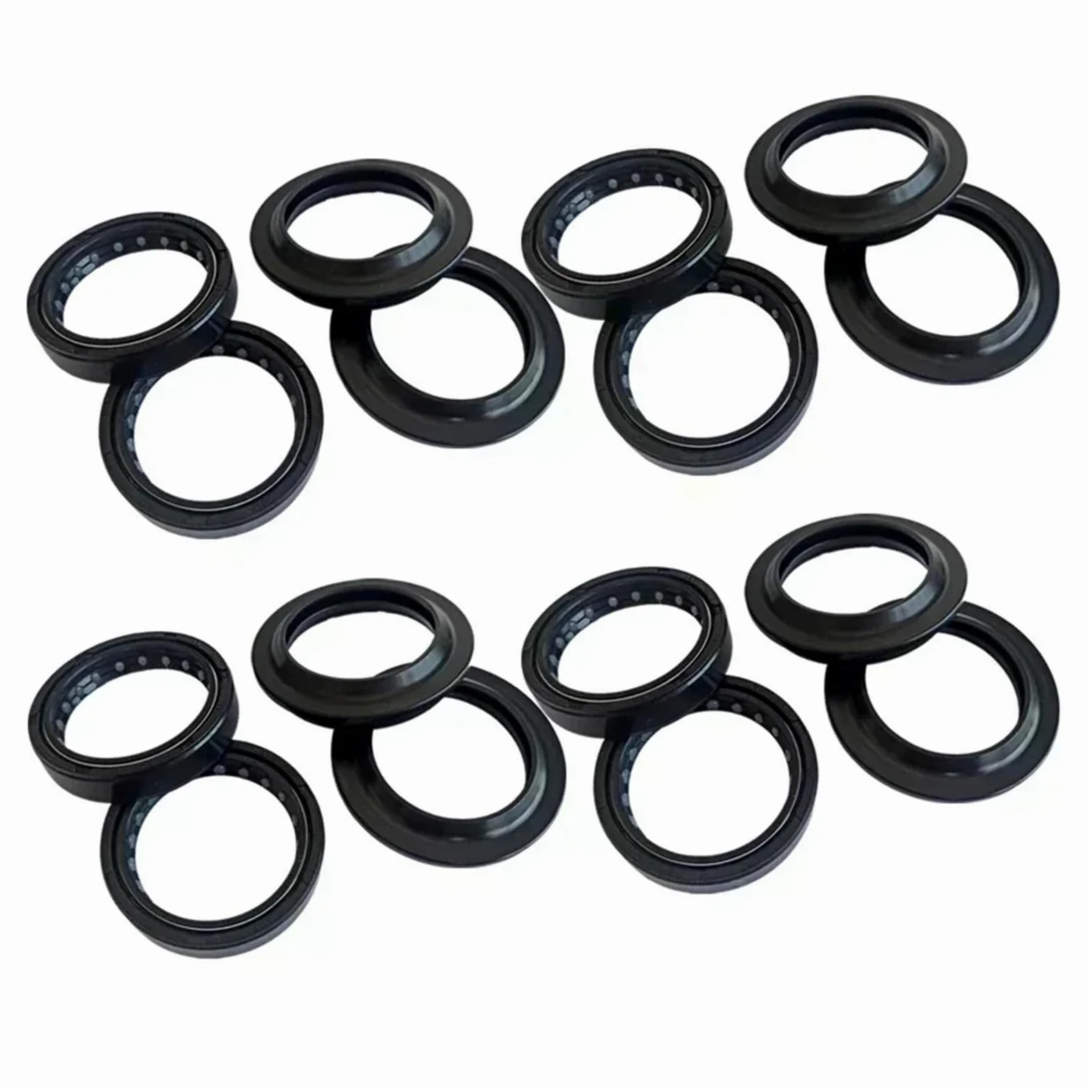 Retenedores de sello de aceite y polvo del eje del amortiguador de horquilla delantera 43x55 43 55 11 for perno rey de 8 bolas 1634 KINGPIN TOUR 1634(8pc Seal 8pc Cover)