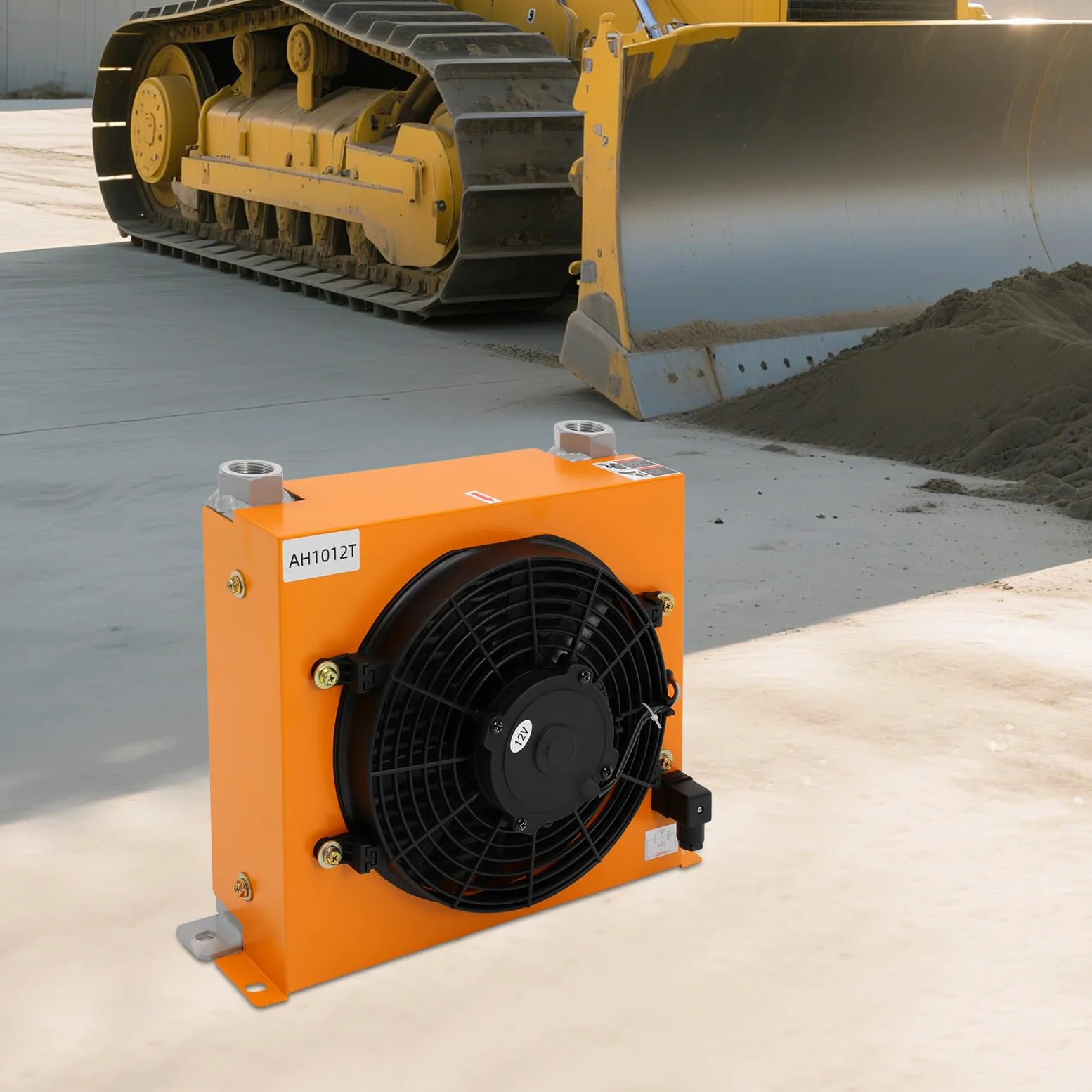 Enfriador de aire hidráulico de 120 W, rendimiento de refrigeración 6000 kcal/h, caudal de líquido 100L/min, enfriador de aceite refrigerado por aire para maquinaria agrícola, excavadoras
