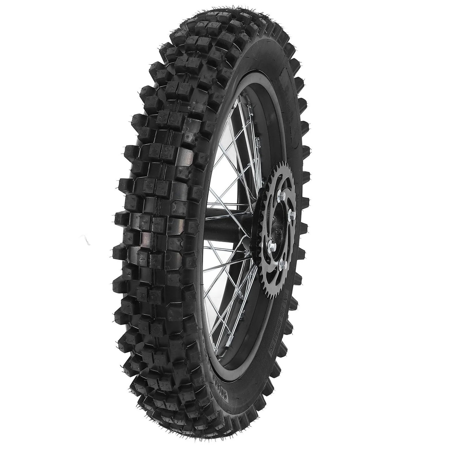 Tbest Conjunto de Neumáticos de Llanta Trasera 90/100-14 para TAO KAYO TSD 110 TD 125, Accesorio de Repuesto Duradero para Montar en Motocicleta