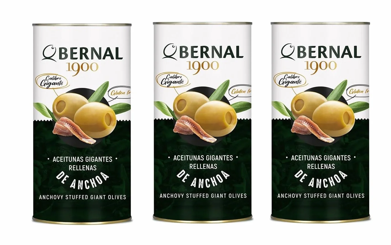 Bernal aceitunas rellenas de anchoa 350 g Pack 3