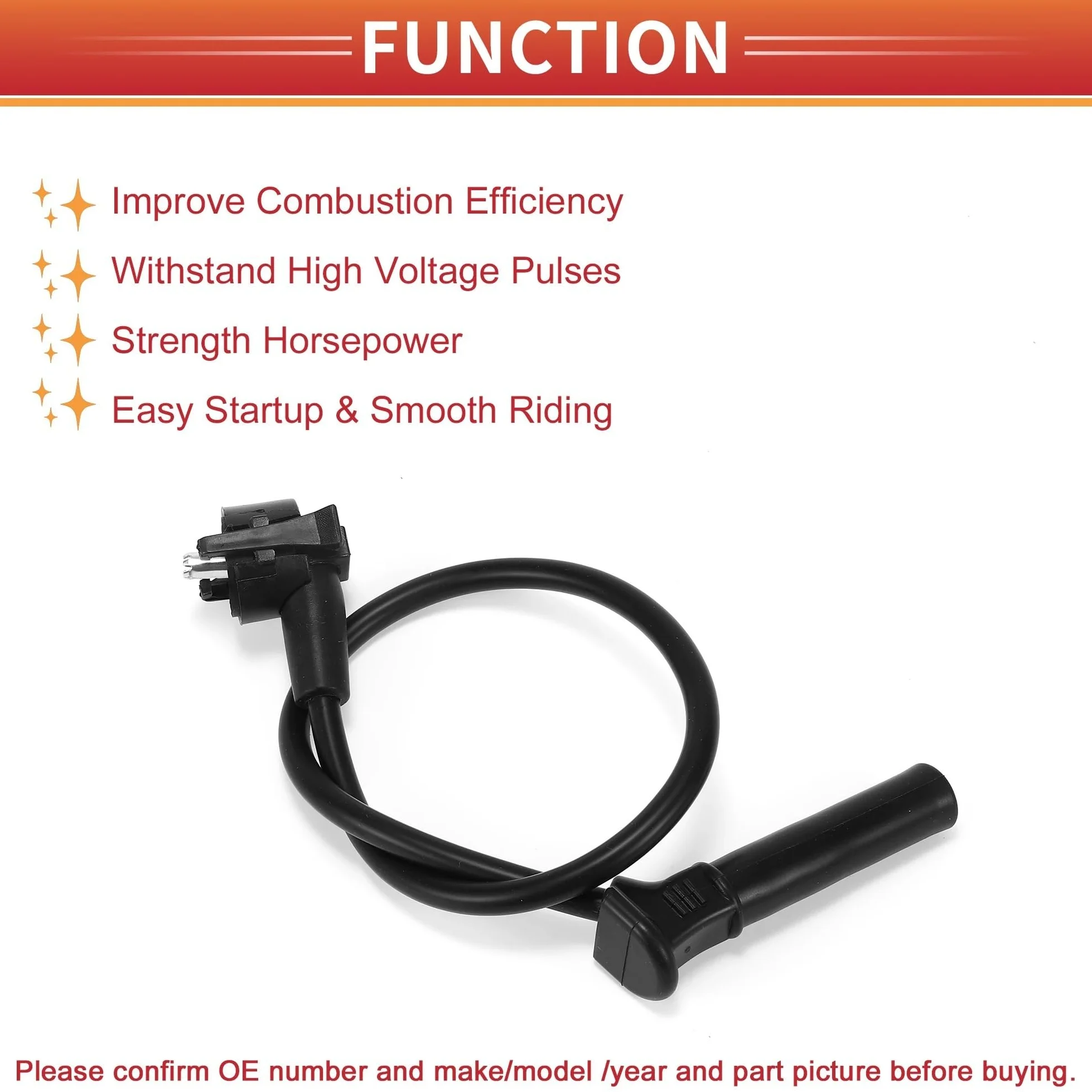 Cable de Encendido 5U2Z12259C para Explorer Sport 2001-2003 V6 4.0L Cable de bujía Cable de Bobina de Encendido