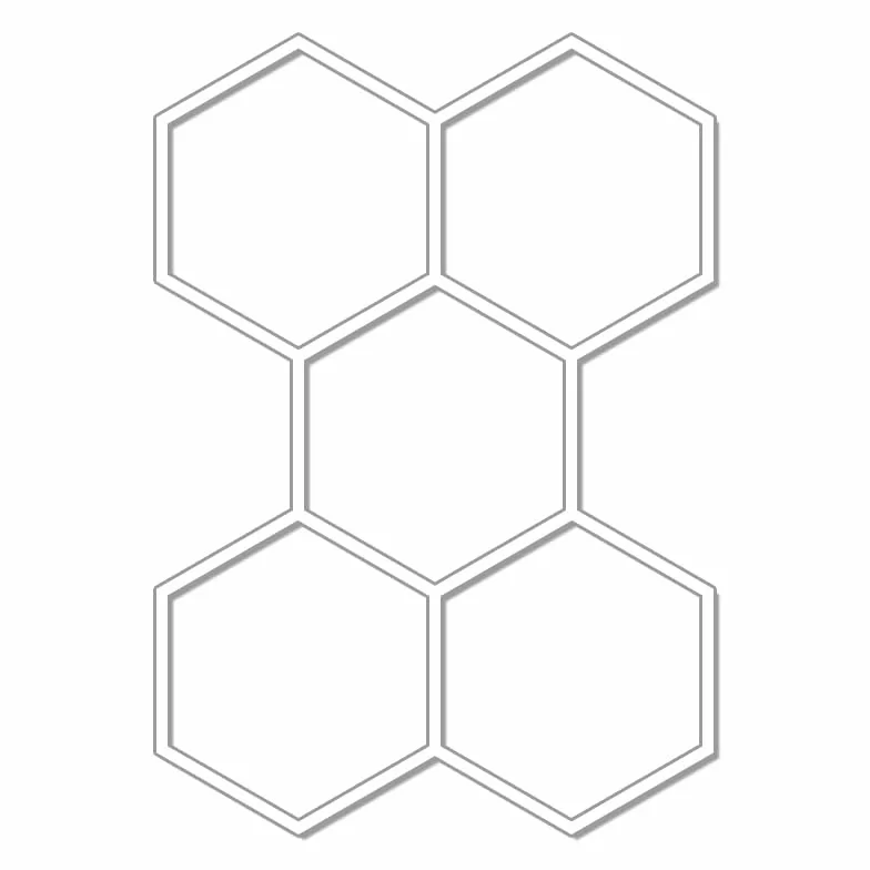 Hexagon Garage Lights, 3 Niveles de Ajuste de Brillo Led de 25 Paquetes, 216W, 25920LM, Luzes de Techo para Garaje, Centro Comercial, taller y Detallado de Coches