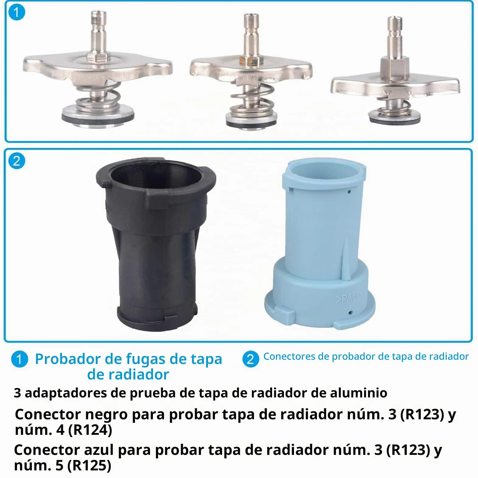 DAYUAN 28pcs probador de presión Universal del radiador y Sistema de enfriamiento del Tipo del vacío