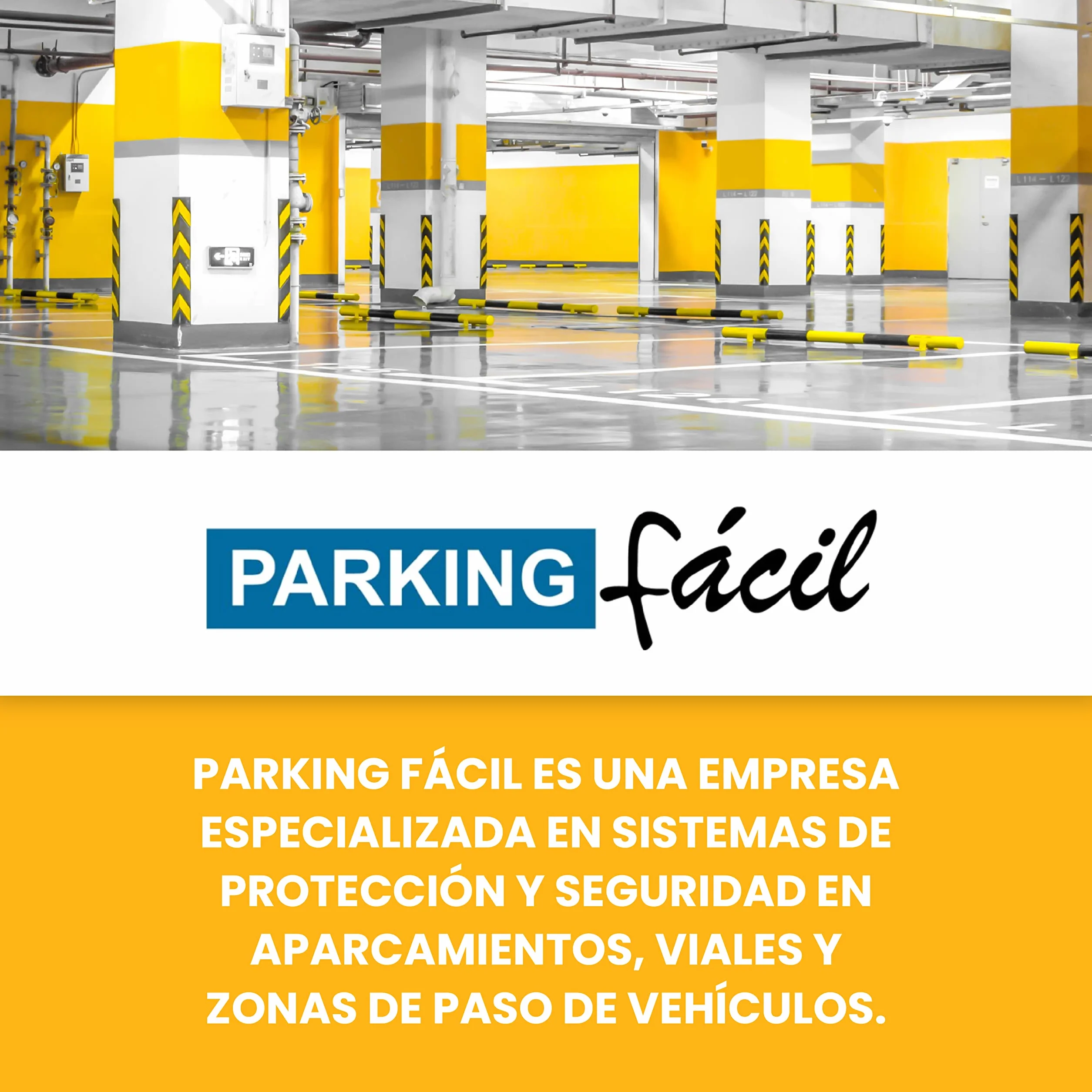 PARKING FACIL | Protector de Columnas de Garaje | Color Amarillo y Negro | Longitud 100 cm| Altura 70 cm | Espesor: 2 cm | Protección para Parking | Fácil Instalación con Autoadhesivo