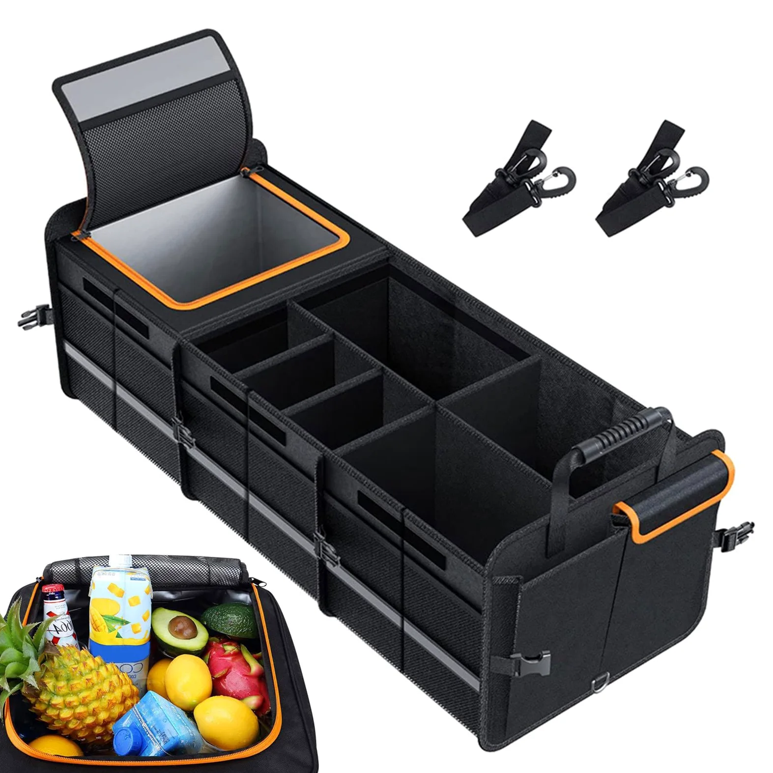 Organizador De Maletero Divisores Ajustables Impermeables Con Multiples | Organizador De Almacenamiento Para Coche Para Sedán SUV Furgoneta Camioneta Conductor