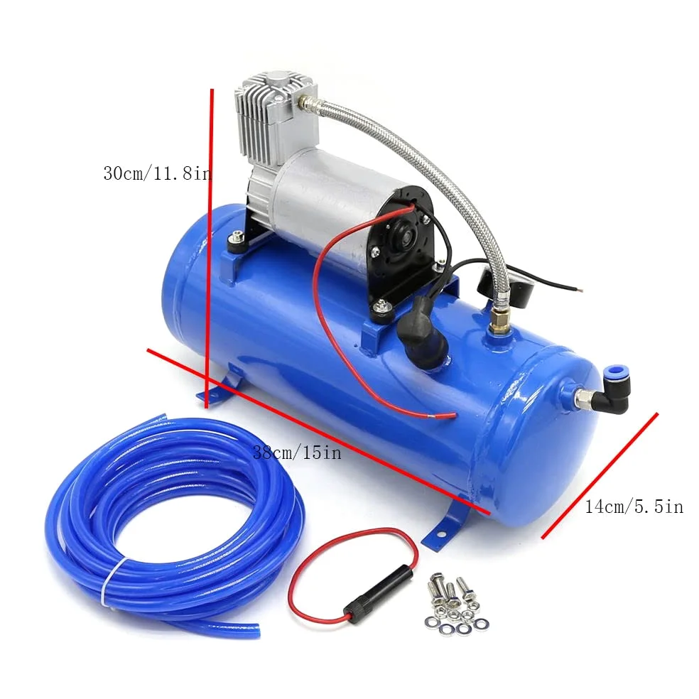 Compresor de aire de 12 V con depósito de 6 litros para bocina de aire