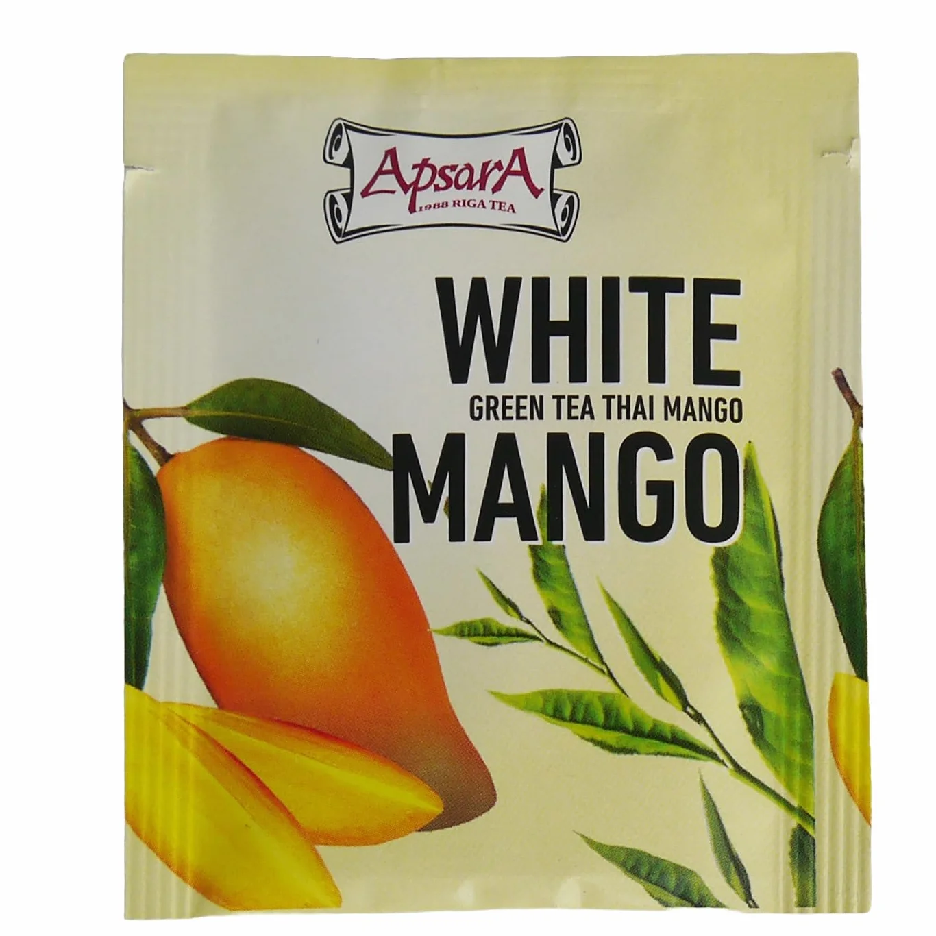Apsara Premium té de Mango Blanco, juego de 3 (60 bolsitas), té verde y blanco con nota afrutada