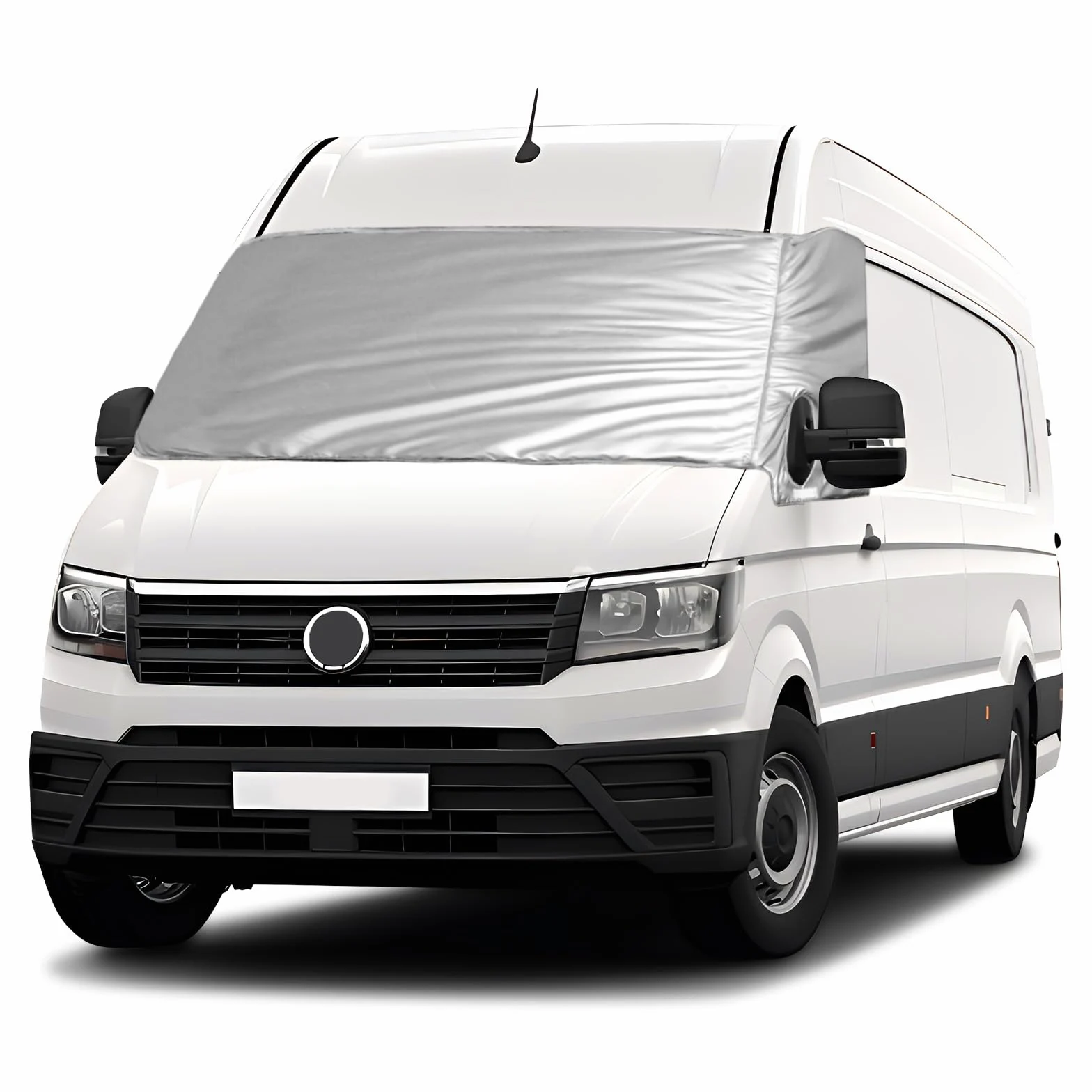Cubierta de Parabrisas Térmico Externo Compatible con 2018-2023 VW Crafter Grand California, Parabrisas Delantero Cubierta Luxury de Plata para Protección contra Nieve, Hielo, Polvo y Sol