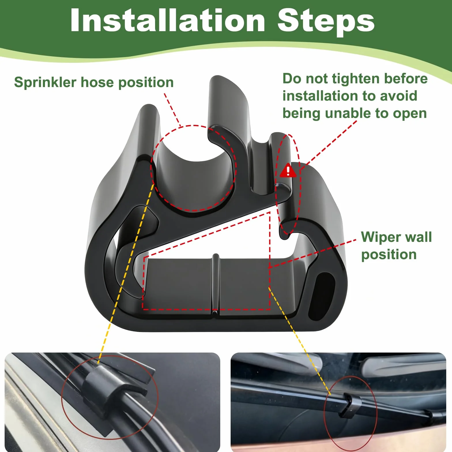6 Piezas Clips para Brazo Limpiaparabrisas compatible con Peugeot 3008 5008 Citroën C5 DS7, Juego de Clips de Repuesto para Fijación de Manguera Lavaparabrisas