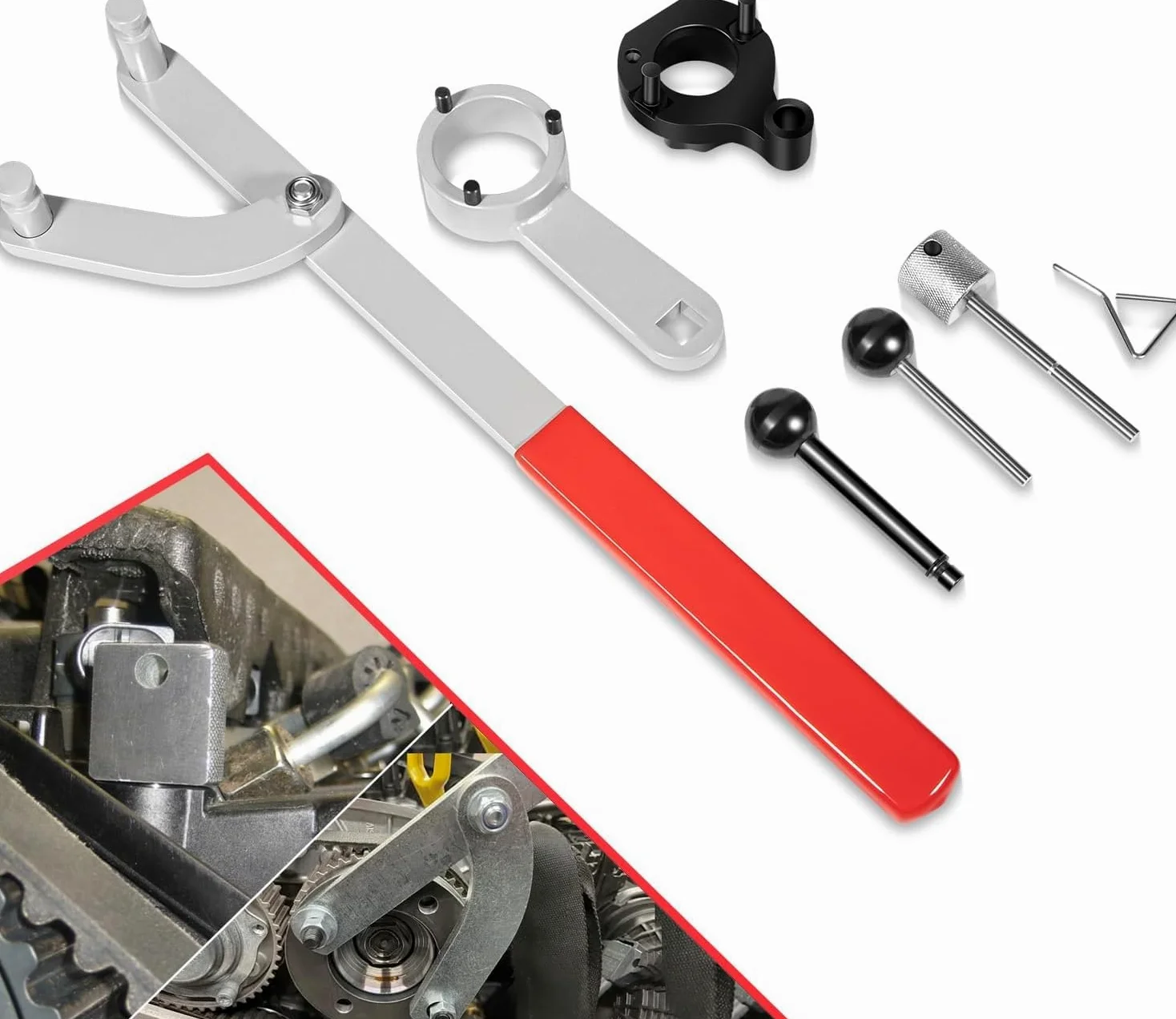 3830 Juego de herramientas para correa de distribución para VW/Audi TDI EA288 (CVCA/CRUA) - Incluye T10490, T10492, T10172, T10051, T3359