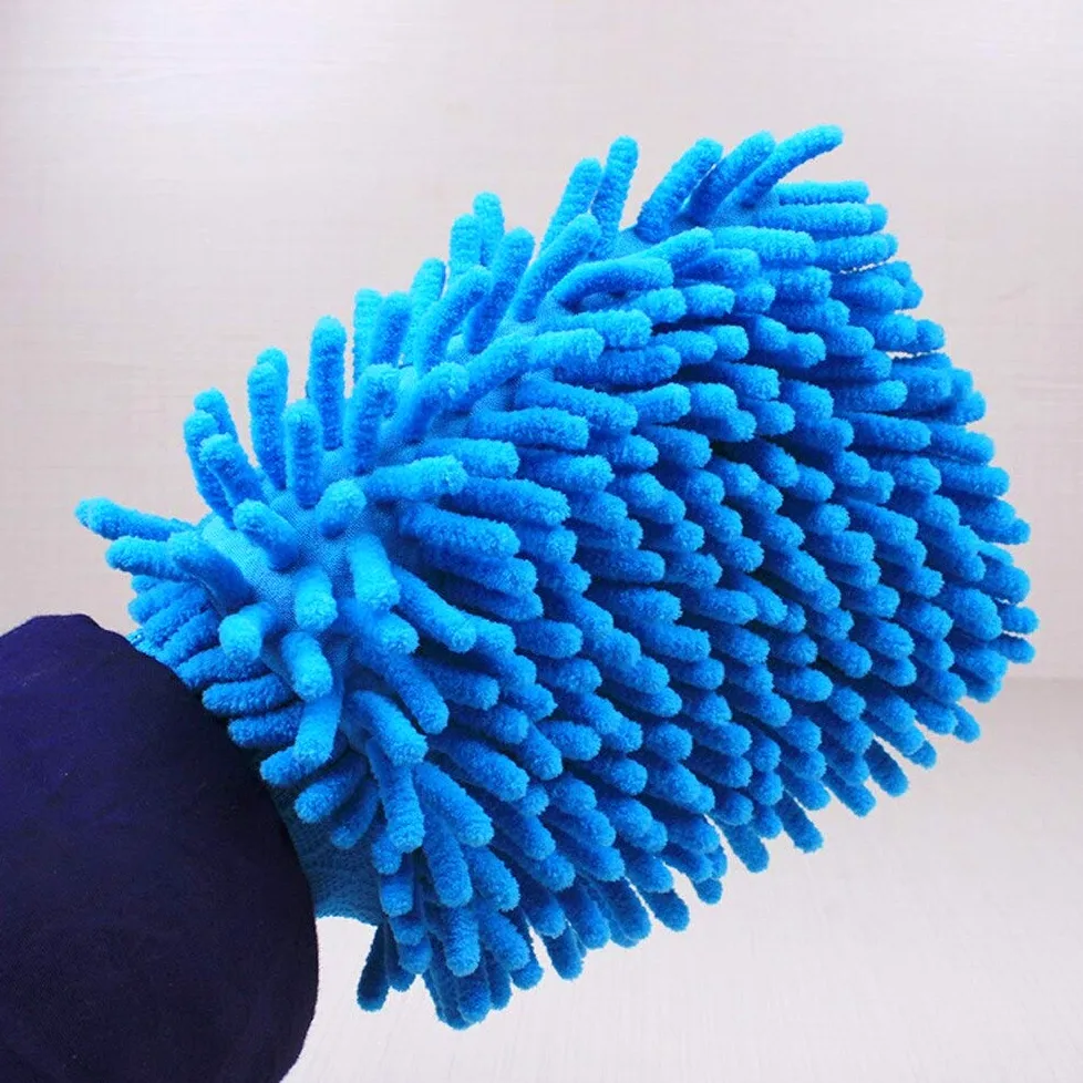 Manopla de lavado de autos, guante de lavado de coche, 1 unidad de guantes de lavado de coche de microfibra de chenilla, guantes de limpieza de coche, guante de lavado de coche (color: E
