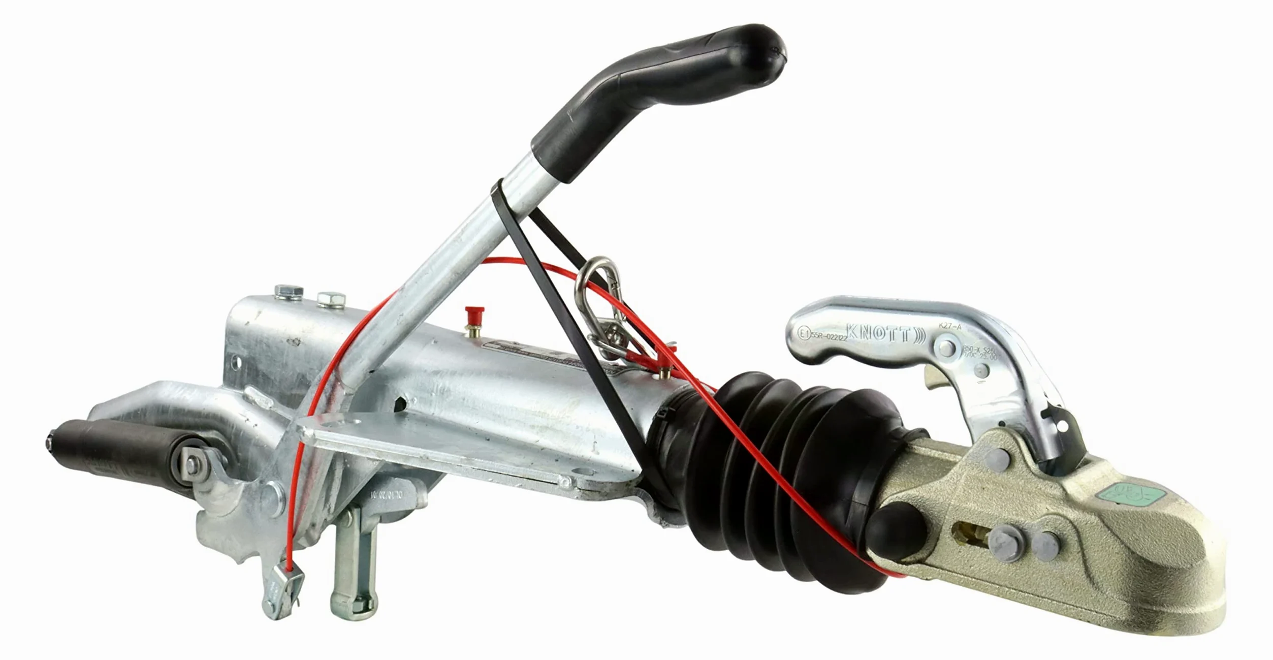 p4U Knott original KF 27 / KH Enganche de inercia, dispositivo de sobrecarga para remolque de caravana, sin consola, 1700 - 2700 kg, 110/120-190/230, 202475.002
