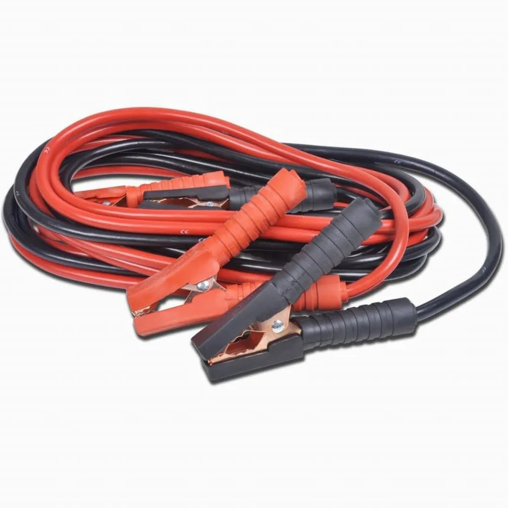 2 cables de arranque de 5 m de longitud 16 mm² de sección transversal 750 A de aluminio revestido de cobre con terminales aislados para coches, coches, camiones, motocicletas, motores diésel