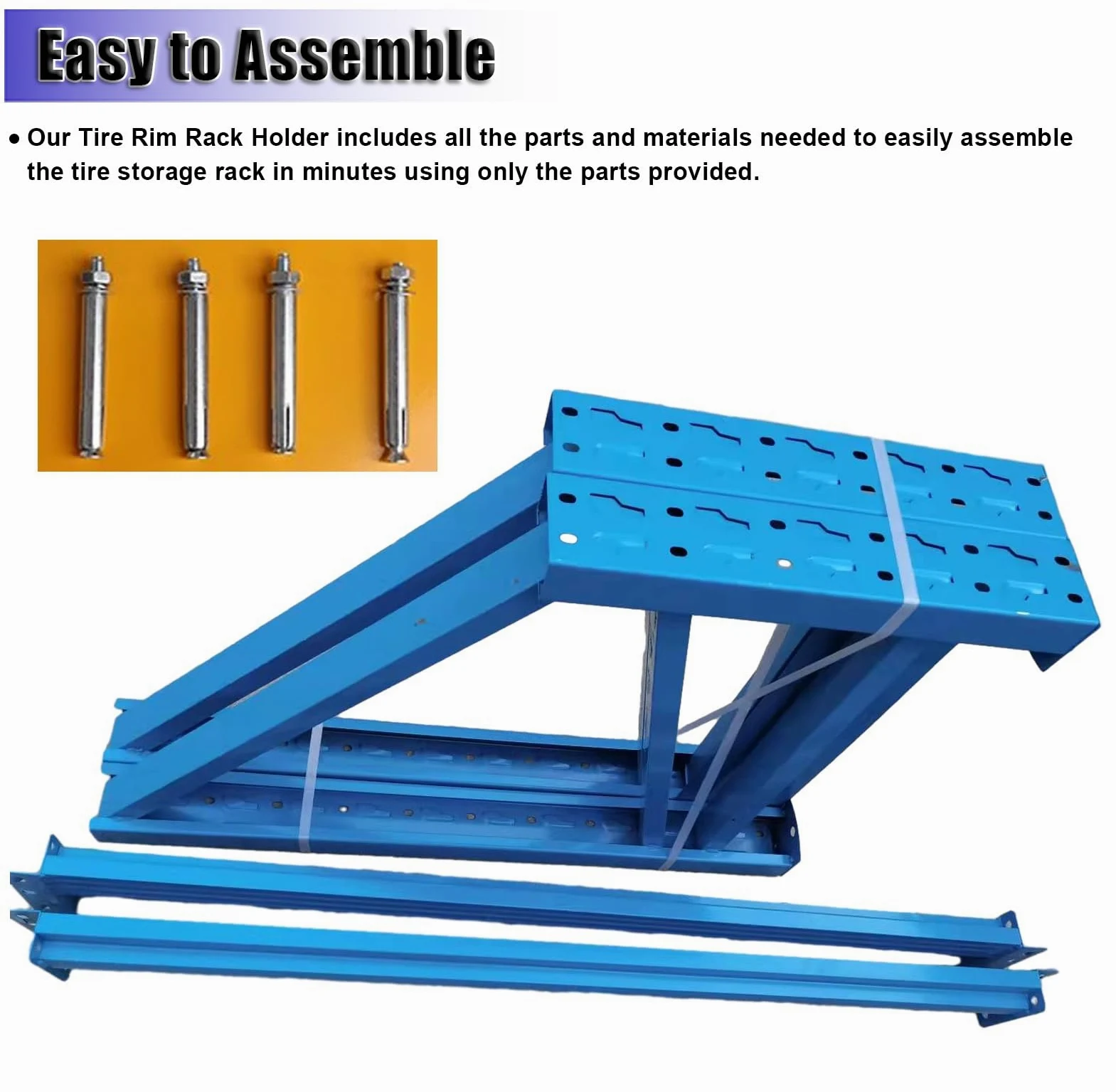 Estante de neumáticos de montaje en pared resistente, organizador de múltiples neumáticos, estante de almacenamiento de ruedas fácil de montar, solución de exhibición de garaje