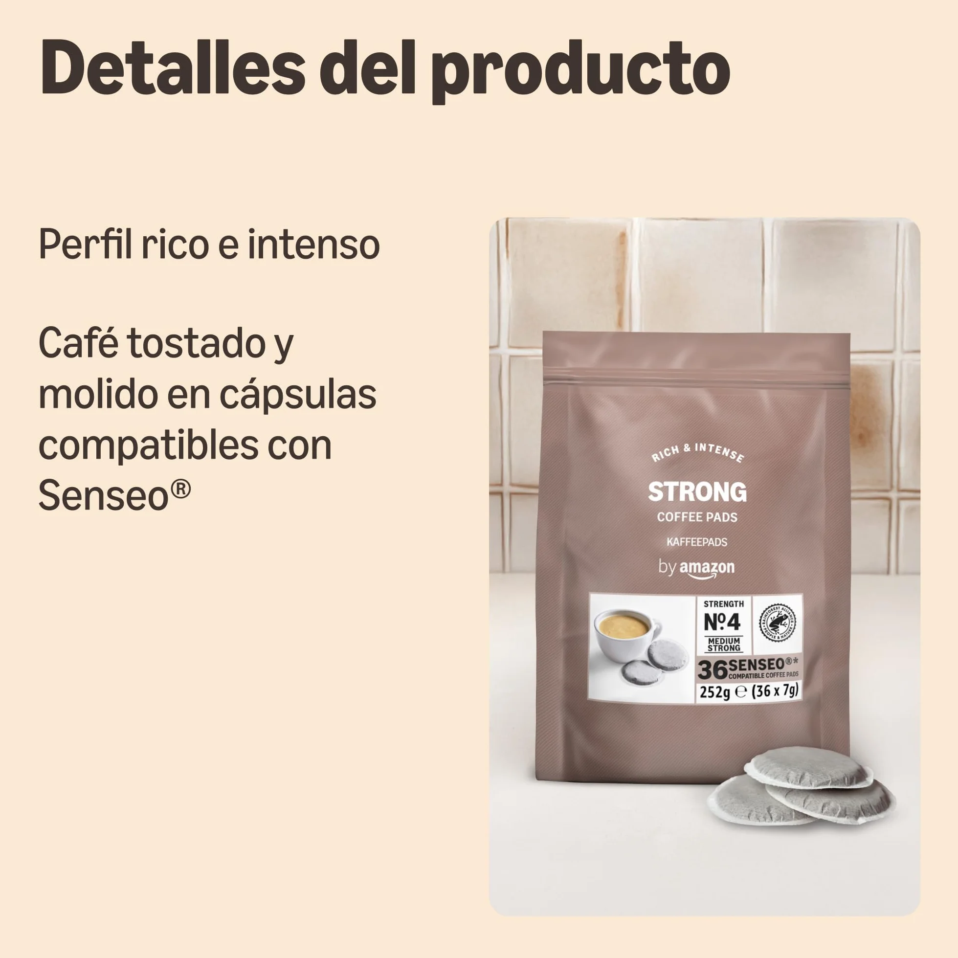 by Amazon Monodosis Intensas 36 Unidades Senseo Cafeteras Rainforest Alliance