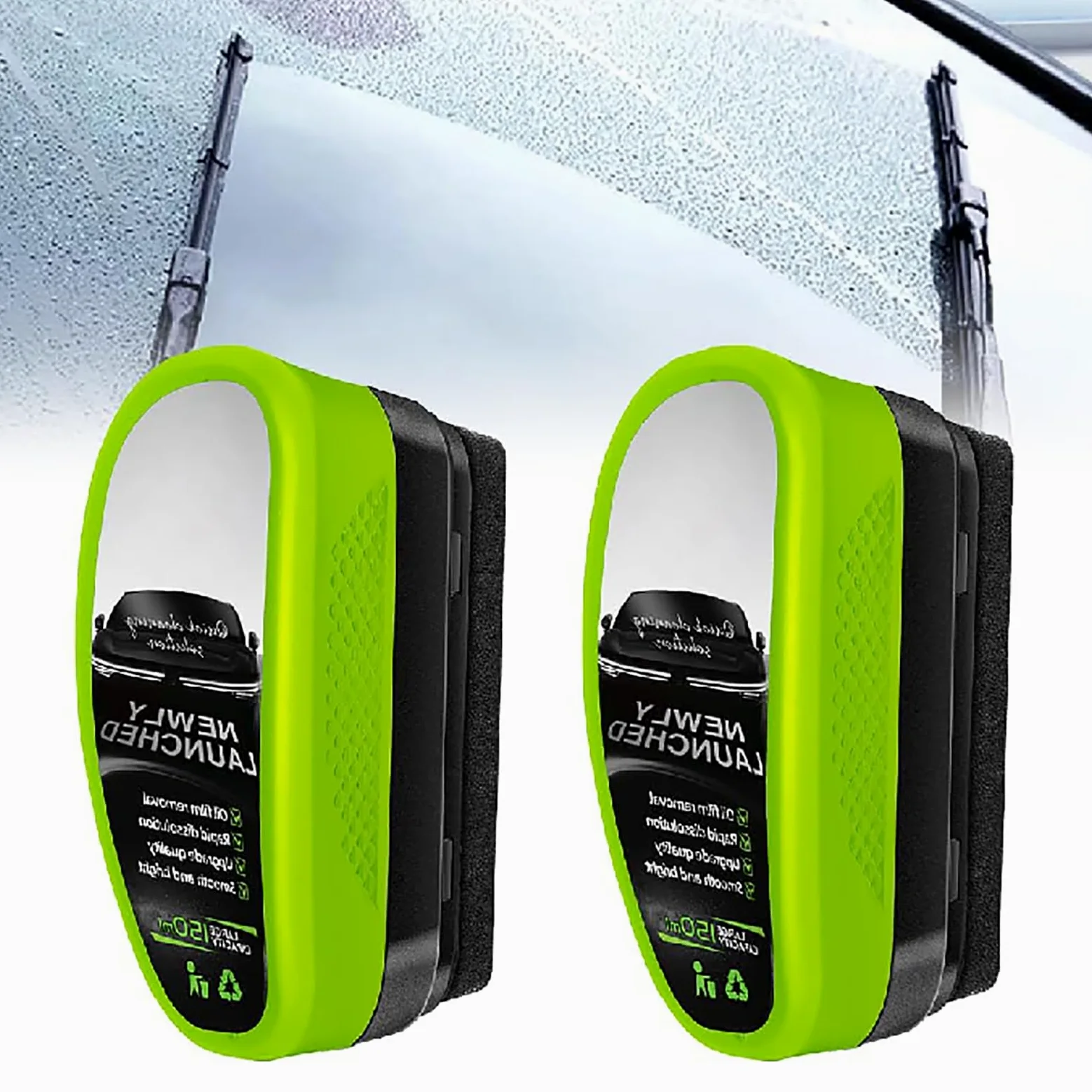 Cepillo de limpieza de película de aceite automotriz, removedor de película de aceite de vidrio mejorado 2025, tabla de limpieza de vidrio para película repelente de aceite para parabrisas de