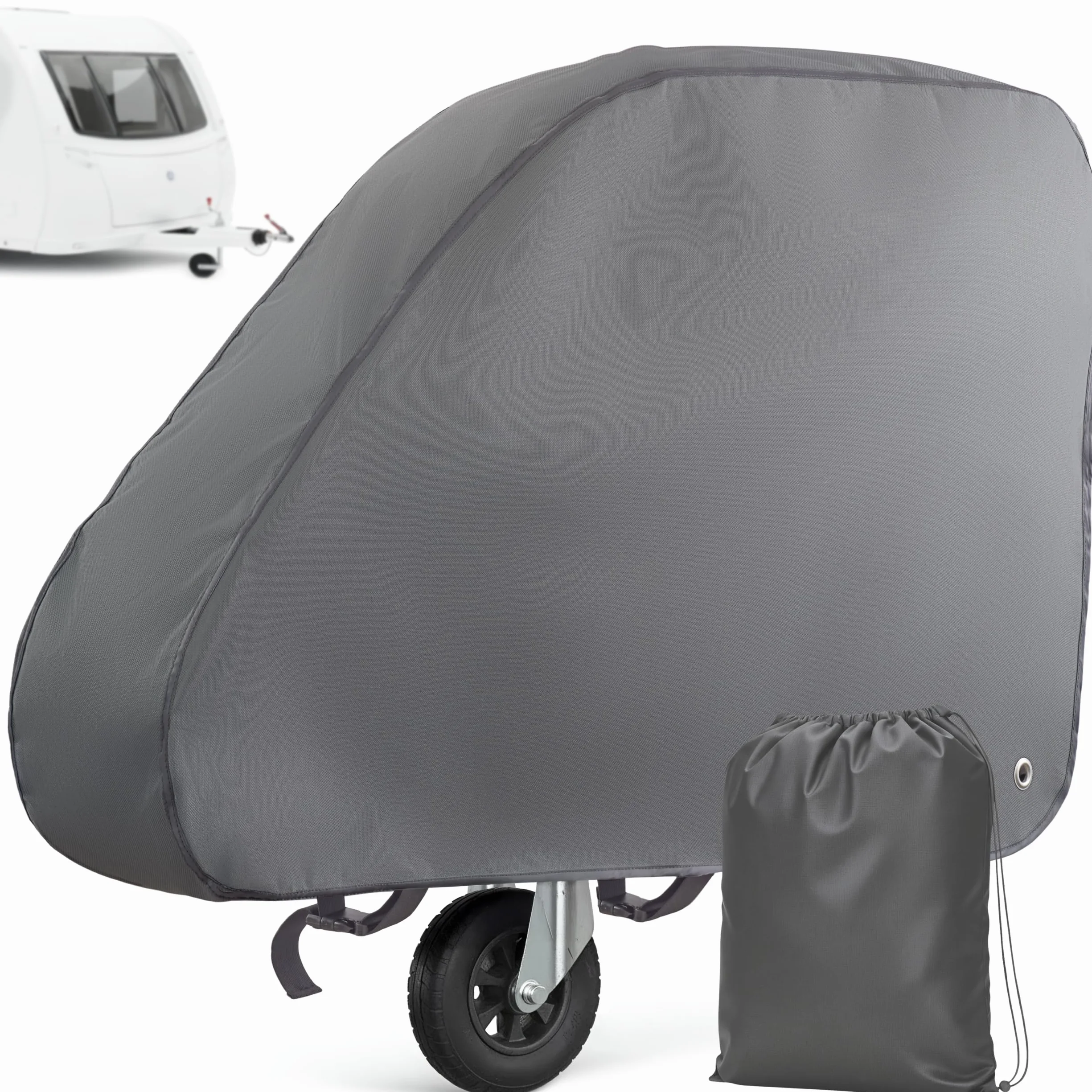 Praknu Funda Lanza Caravana Impermeable – Extra Gruesa – Protección Resistente Todo Clima – PVC Impermeable y Resistente a los Rayos UV