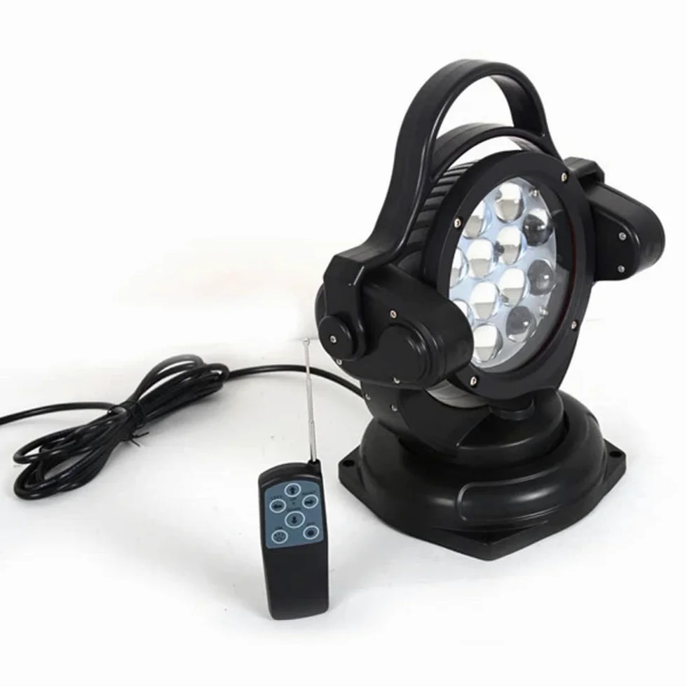 SXMA Luz de búsqueda LED de 60 W con control remoto, rotación de 360 ​​grados, luz de trabajo LED, luces de conducción LED para automóviles, camionetas, barcos