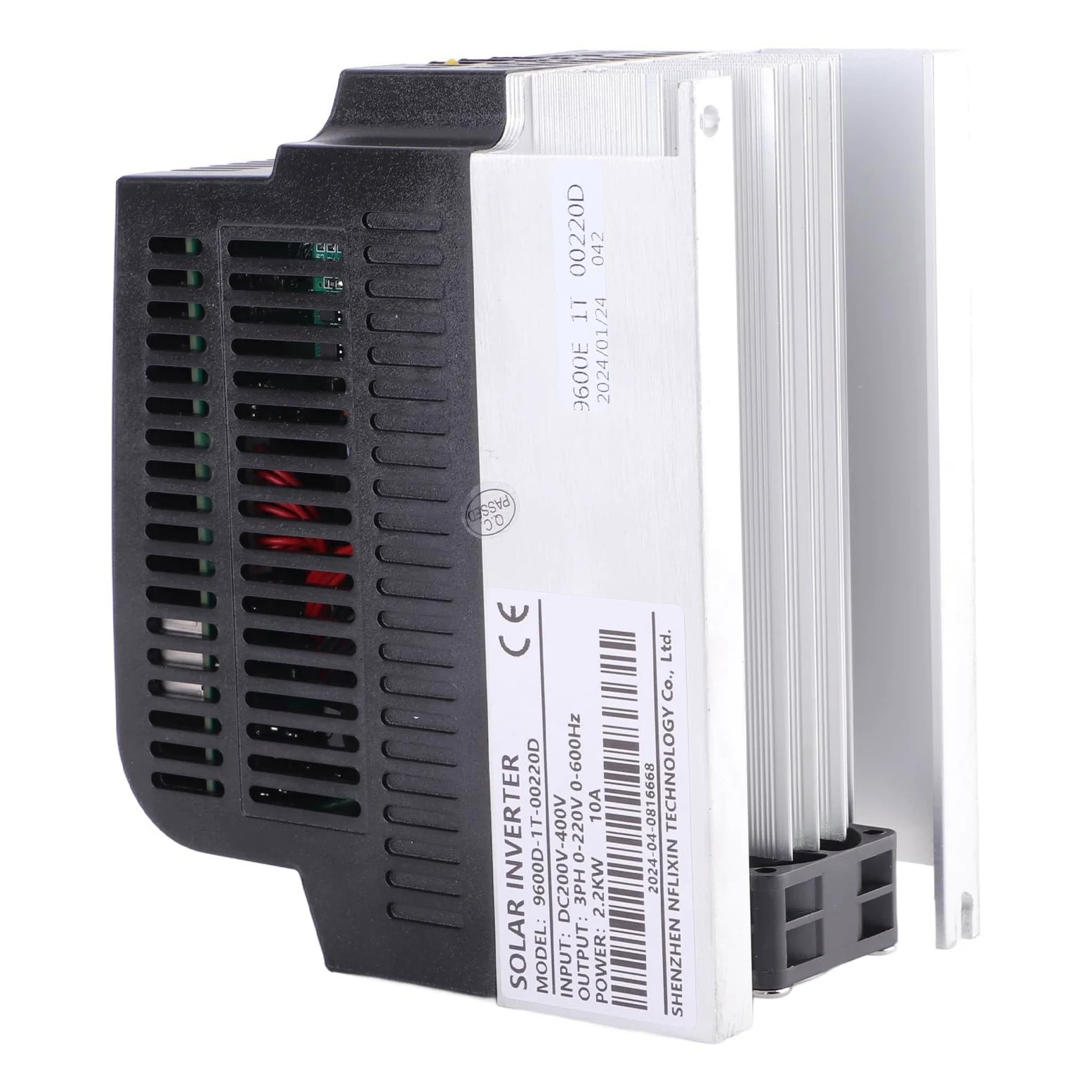 Variador de Frecuencia, NFLIXIN Inversor Solar Fotovoltaico Trifásico 2.2KW 220V 10A Controles Indicadores Convertidor de Bomba Entrada DC200-400V para Control de Velocidad del