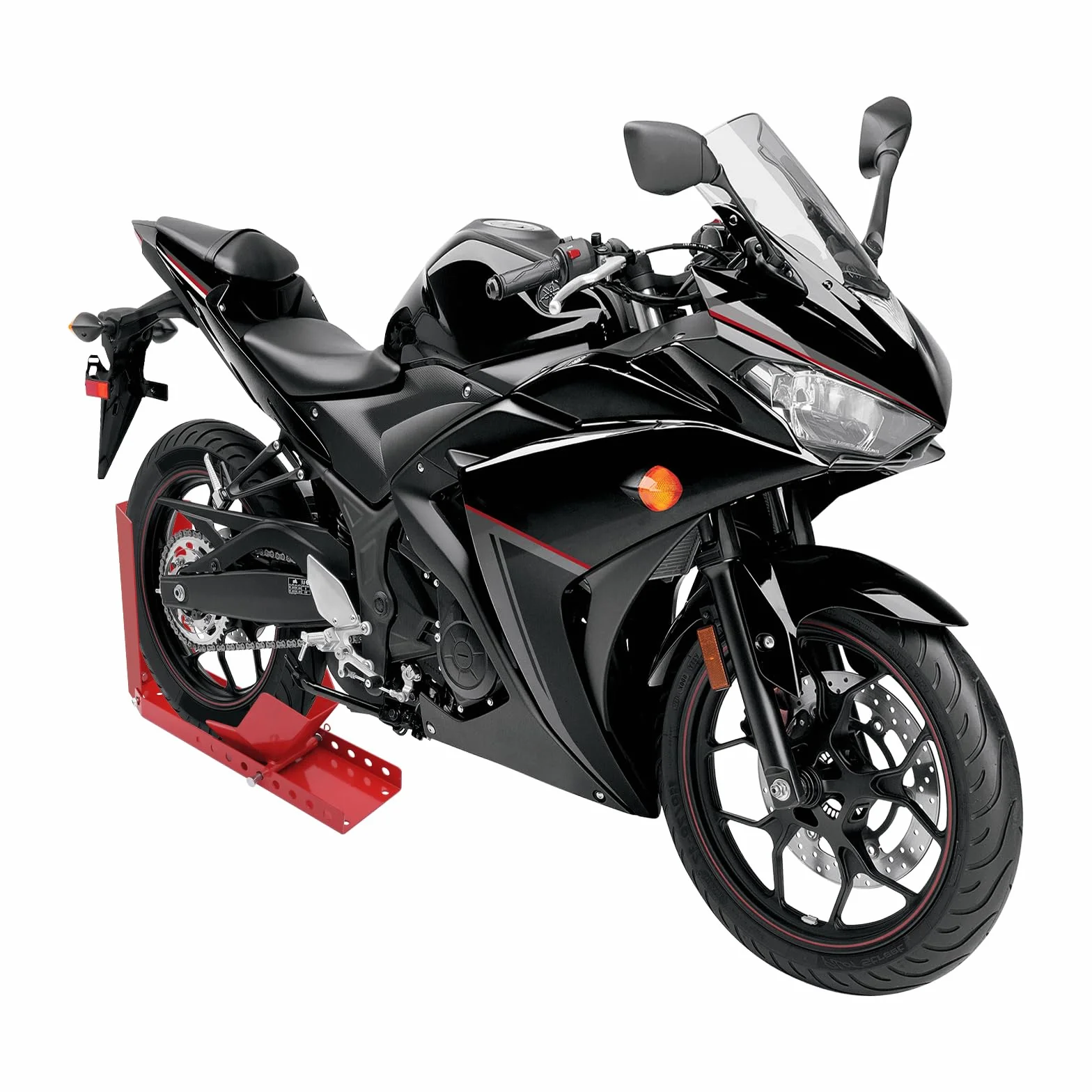 Soporte para motocicleta, abrazadera de rueda delantera de motocicleta, balancín de motocicleta, adecuado para neumáticos de 8 a 24 pulgadas, soporte de carga de neumáticos, soporte de transporte para