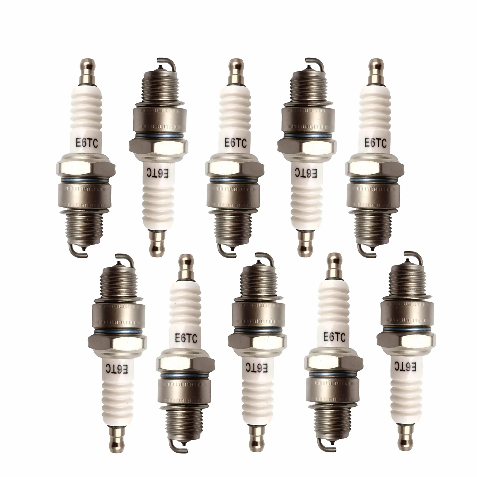 2 uds bujía E6TC for Motor de 2 Tiempos 49cc-80cc Bicicleta motorizada PW50 PY50 50 Pit Dirt Bike | 10pc